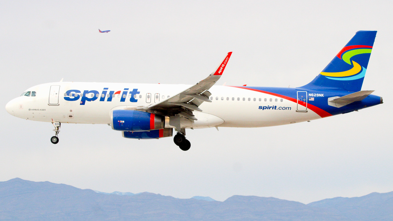 Full size: Spirit Airlines Airbus A320 N629NK at Harry Reid International Airport