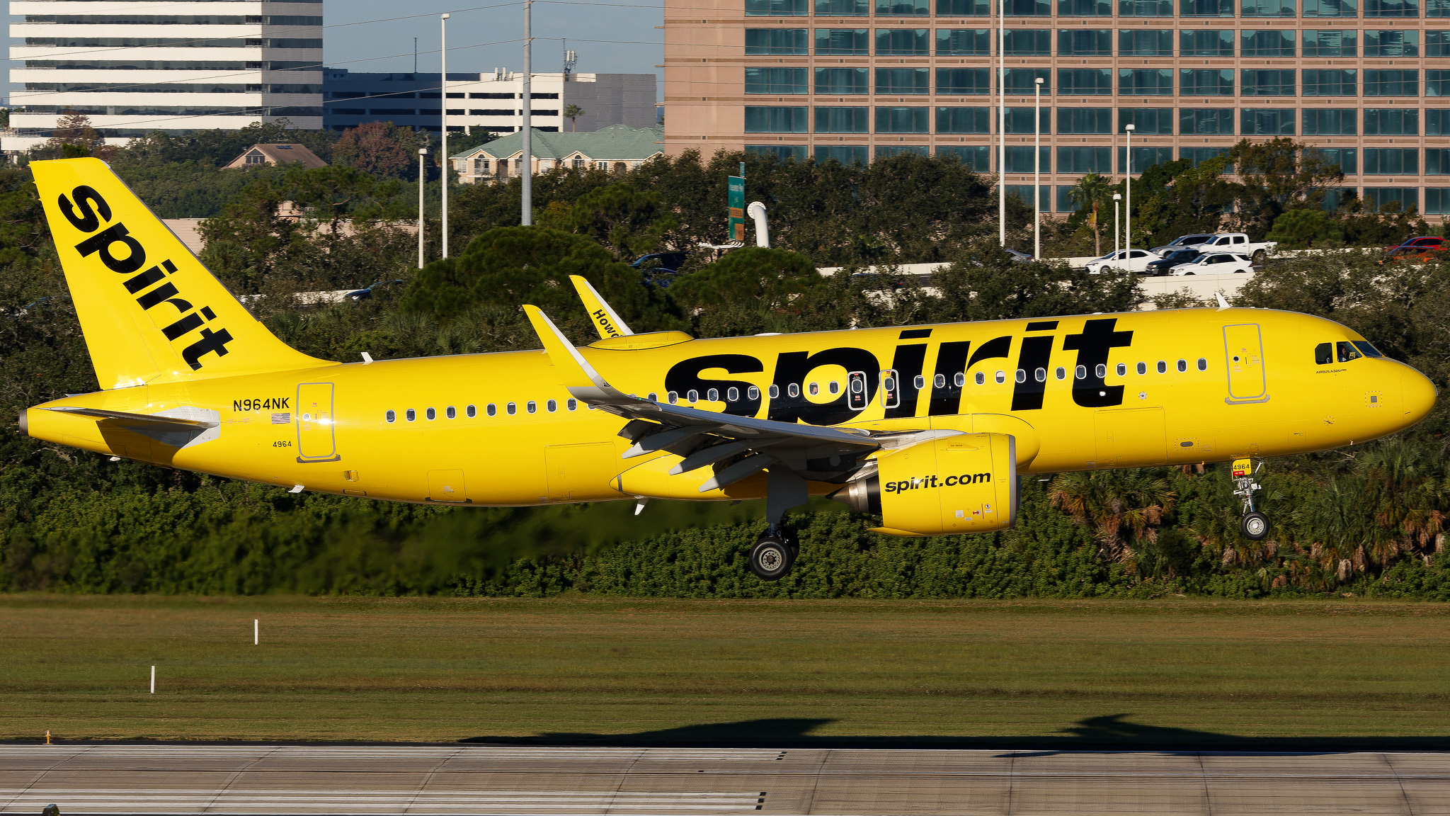 Full size: Spirit Airlines Airbus A320NEO N964NK at Tampa International Airport