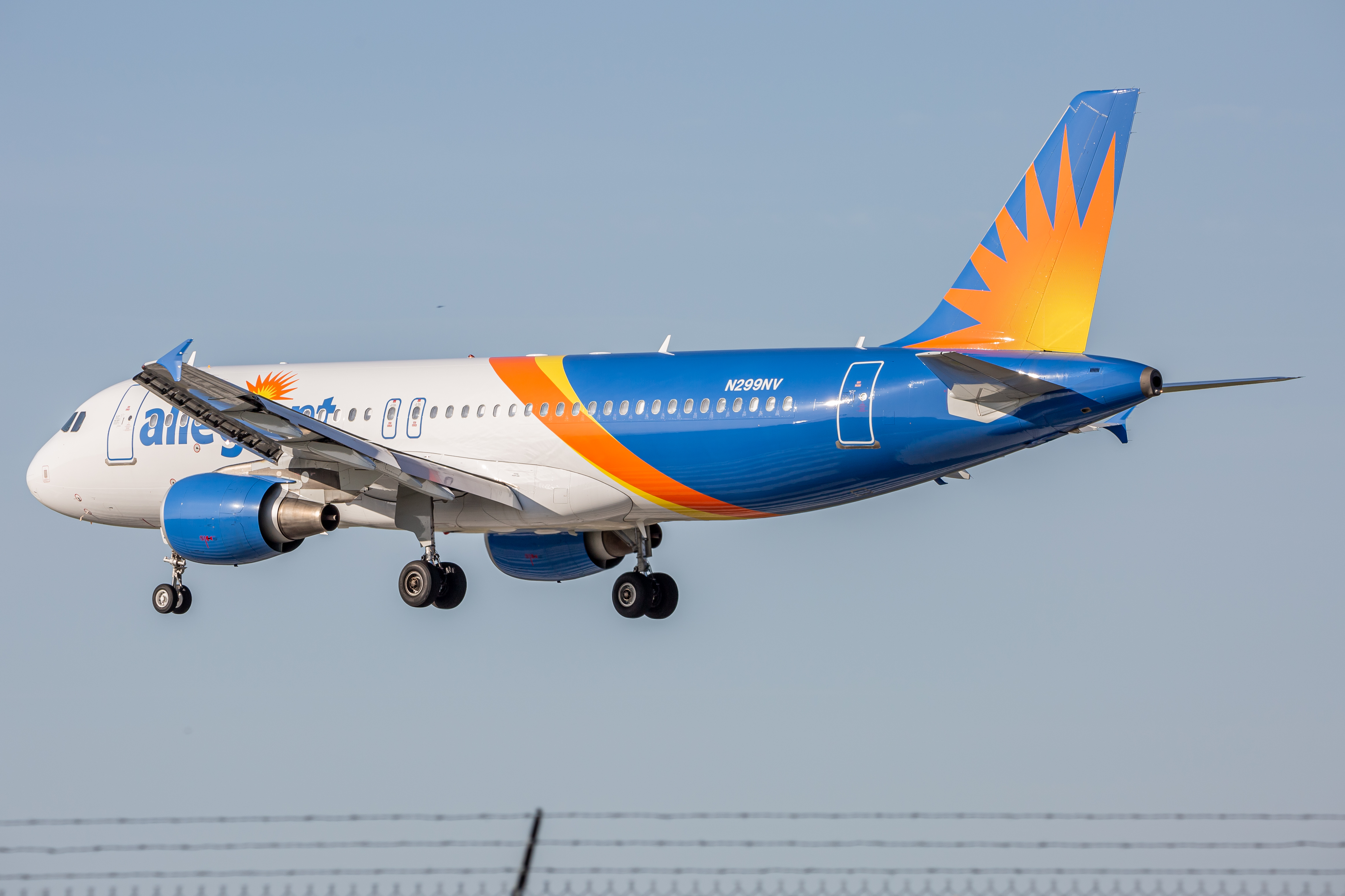 Full size: Allegiant Air Airbus A320 N299NV at Baltimore/Washington International Thurgood Marshall Airport