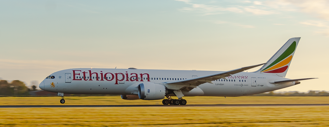Full size: Ethiopian Boeing 787-9 ET-AUP at Dublin International Airport