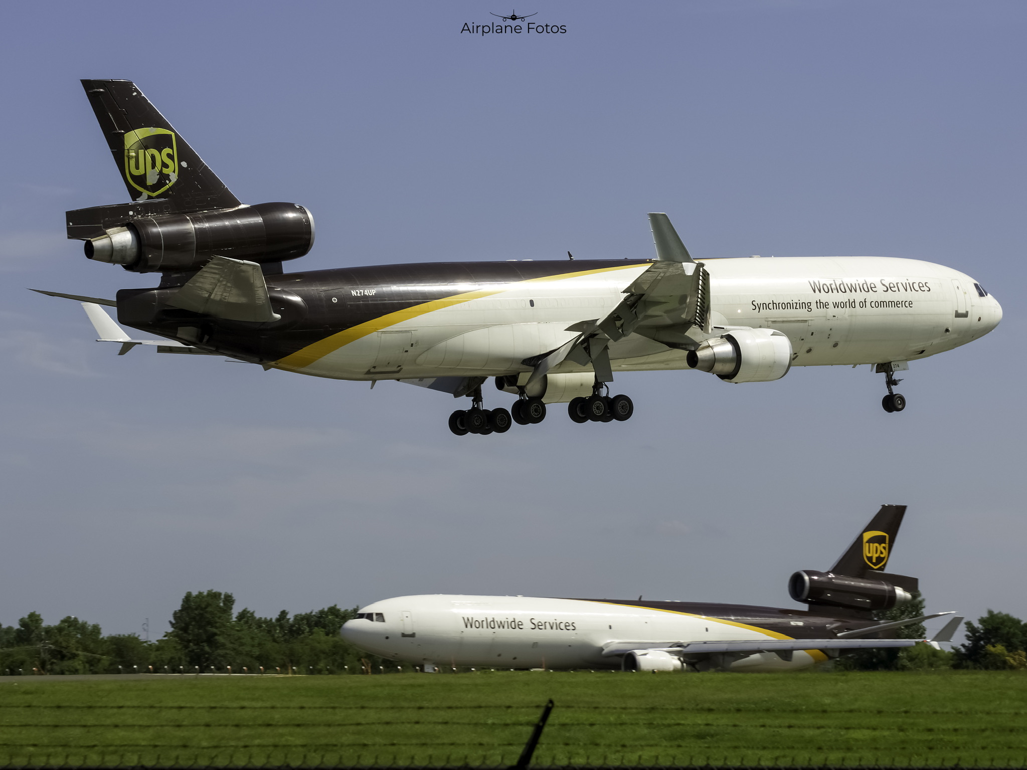 Full size: United Parcel Service McDonnell Douglas MD-11F N274UP at Philadelphia International Airport
