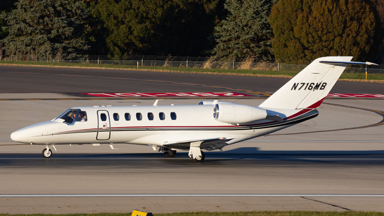 Full size: PRIVATE Cessna Citation CJ3 N716MB at John Glenn Columbus International Airport