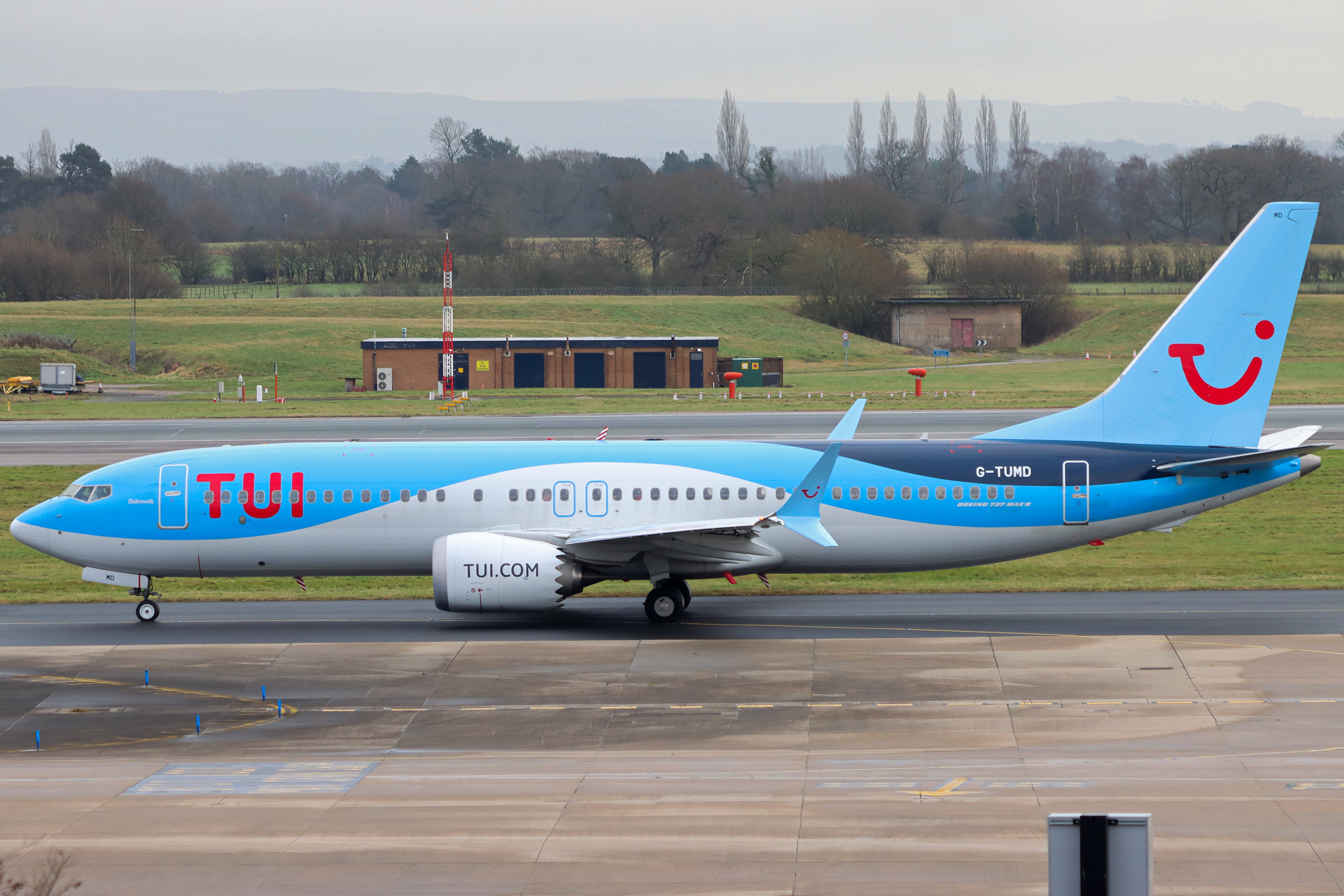 Full size: TUI Fly Boeing 737 MAX 8 G-TUMD at Manchester Airport