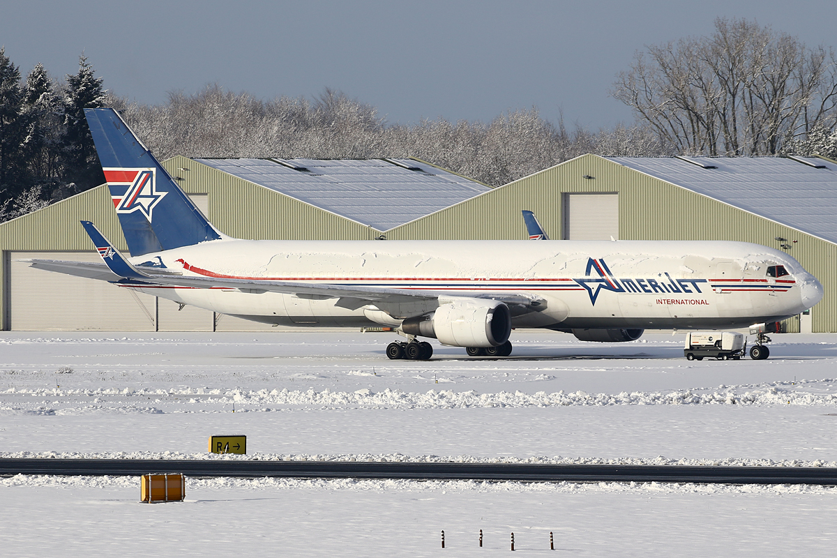 Full size: Amerijet Boeing 767-300F N378CX at Eindhoven Airport
