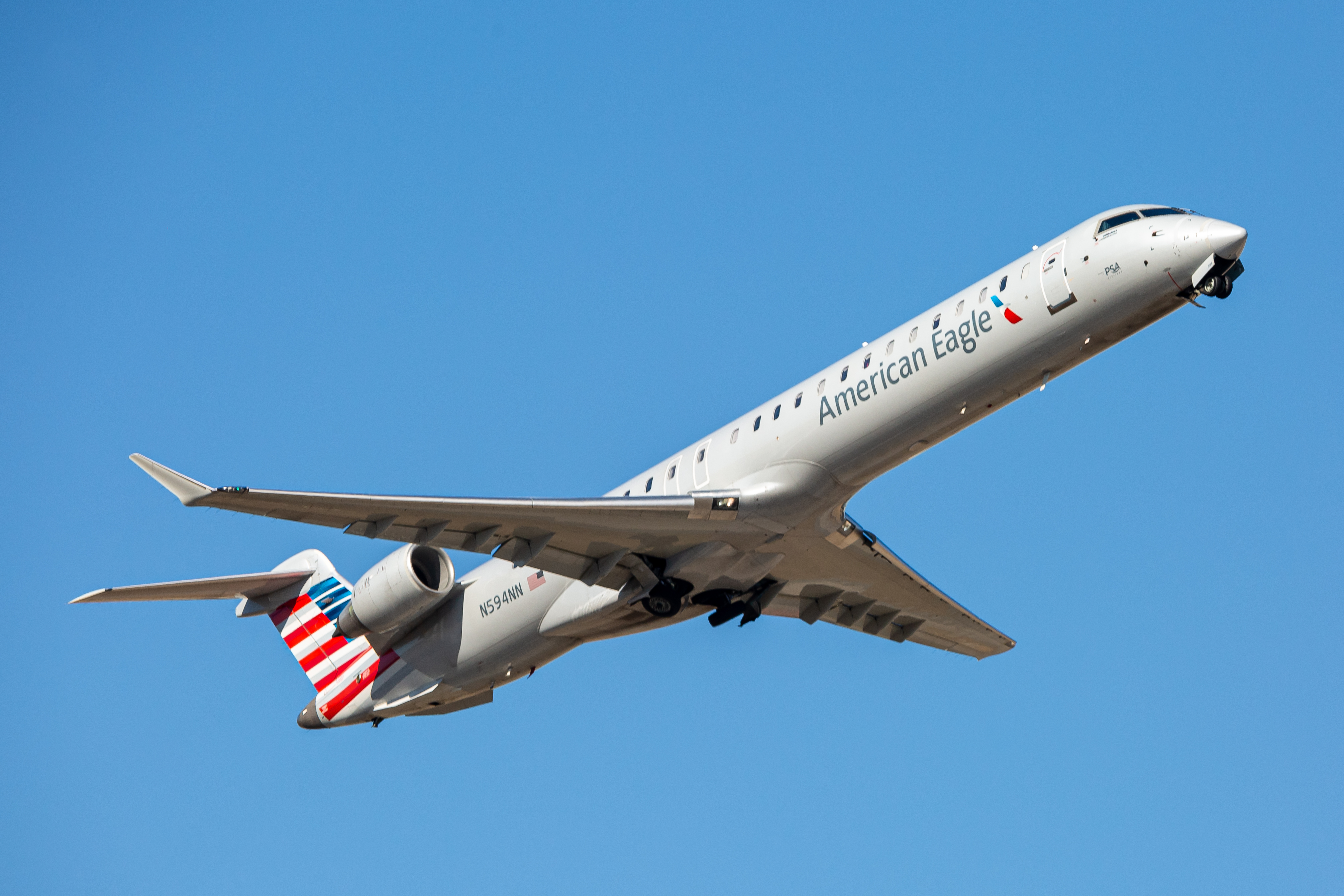 Full size: American Eagle Mitsubishi CRJ-900 N594NN at Baltimore/Washington International Thurgood Marshall Airport