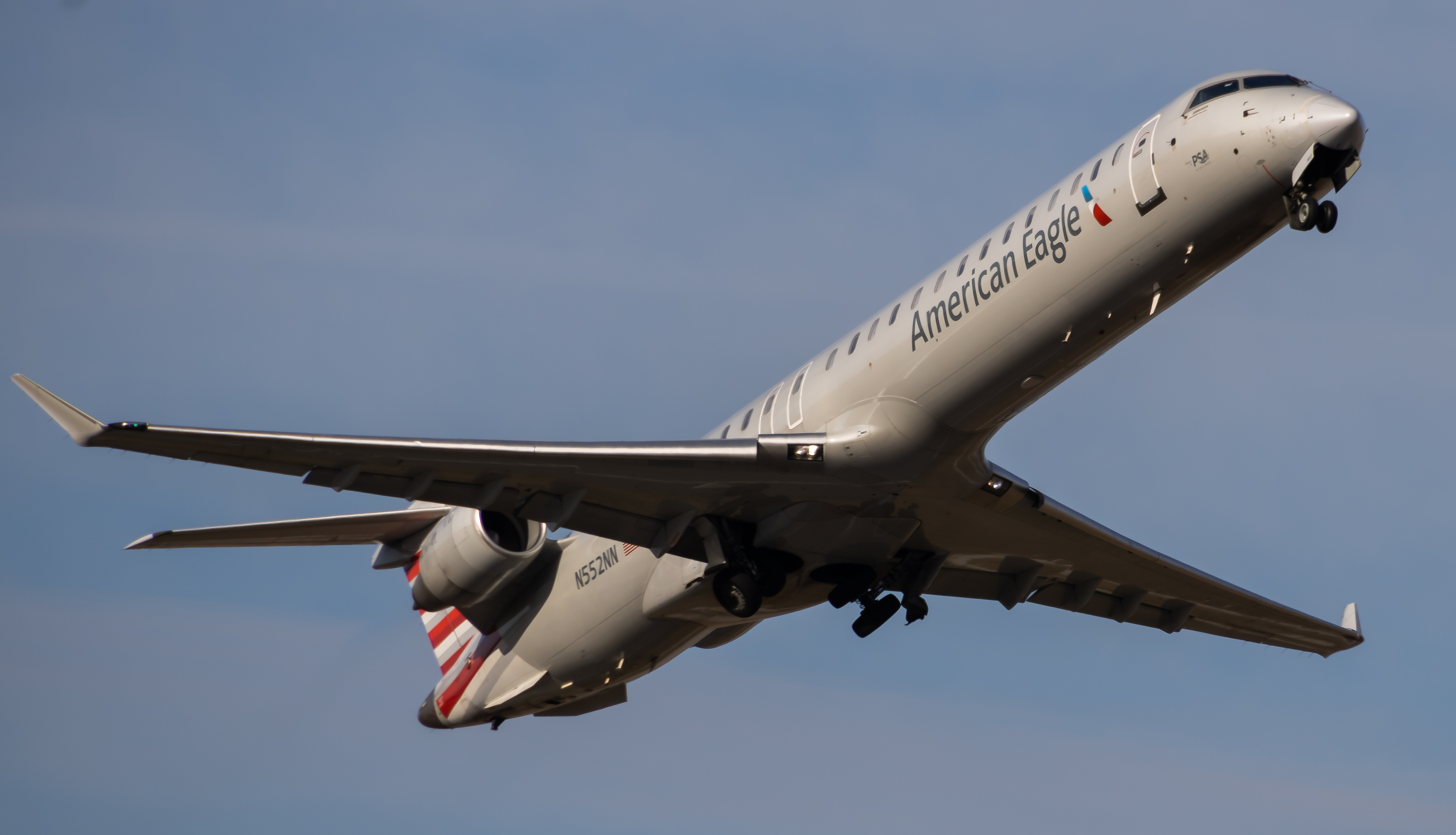 Full size: American Eagle Mitsubishi CRJ-900 N552NN at Baltimore/Washington International Thurgood Marshall Airport