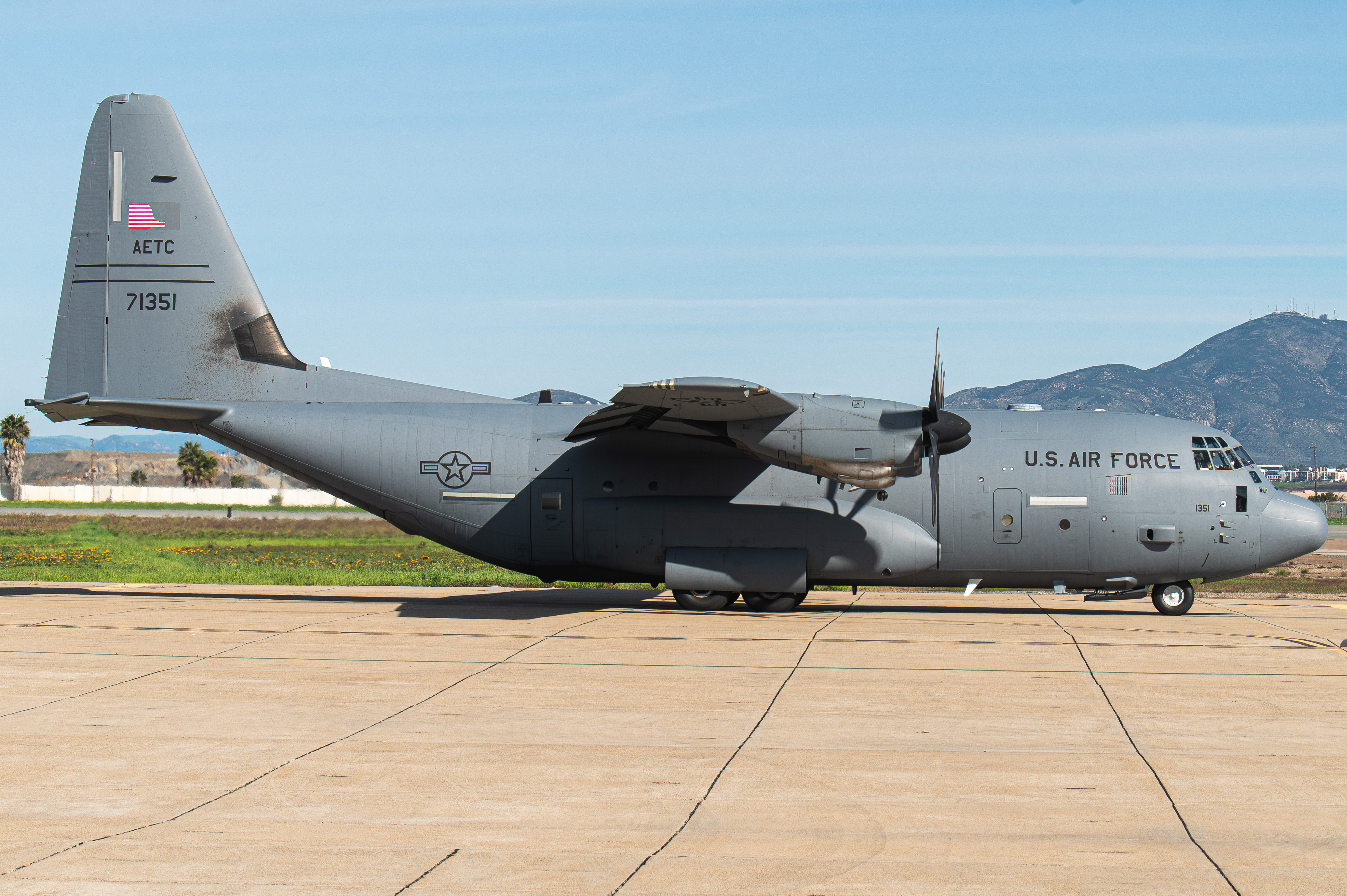 Full size: USAF - United States Air Force Lockheed Martin C-130J Hercules 97-1351 at Brown Field Municipal Airport