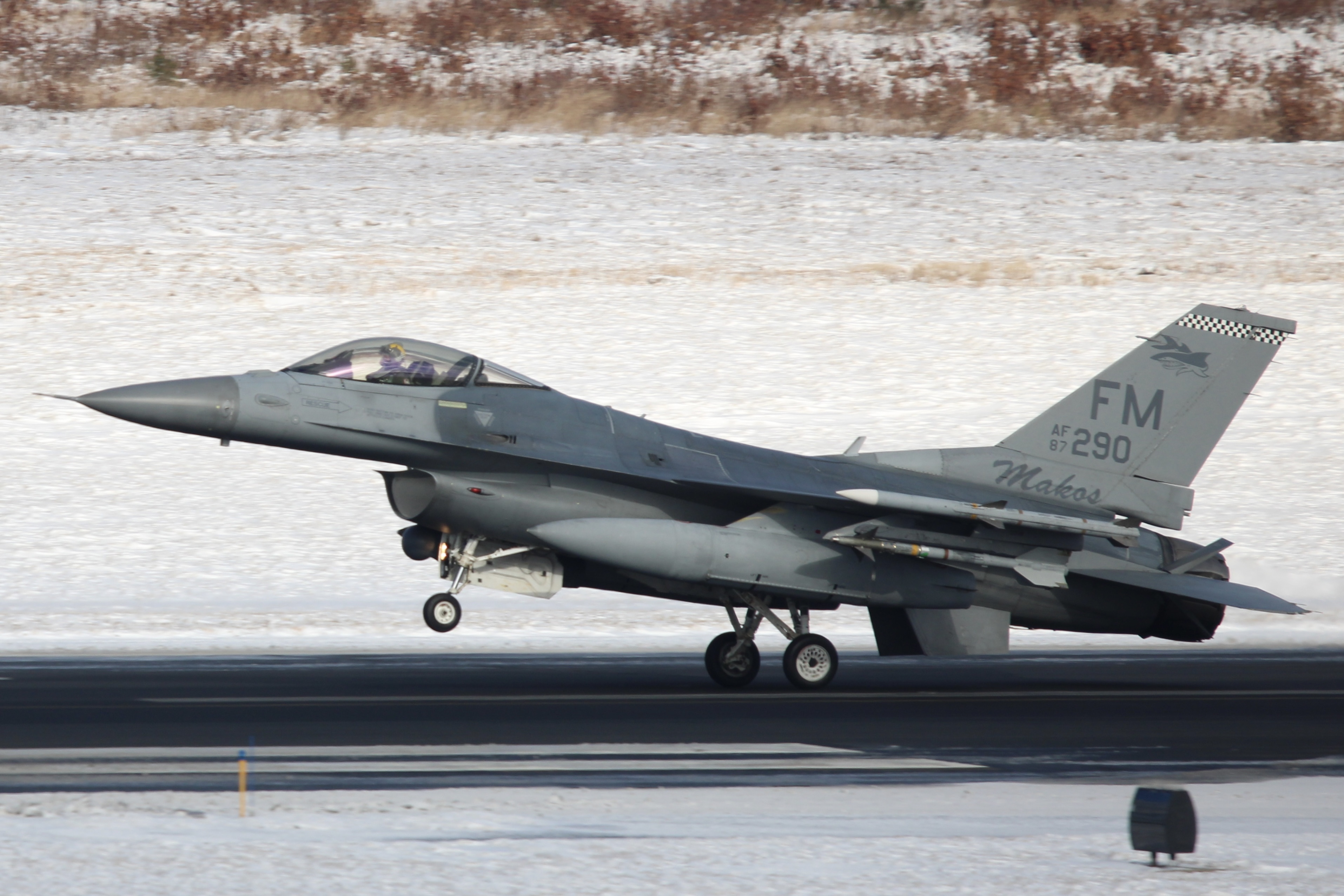 Full size: USAF - United States Air Force General Dynamics F-16 Fighting Falcon 87-0290 at Atlantic City International Airport