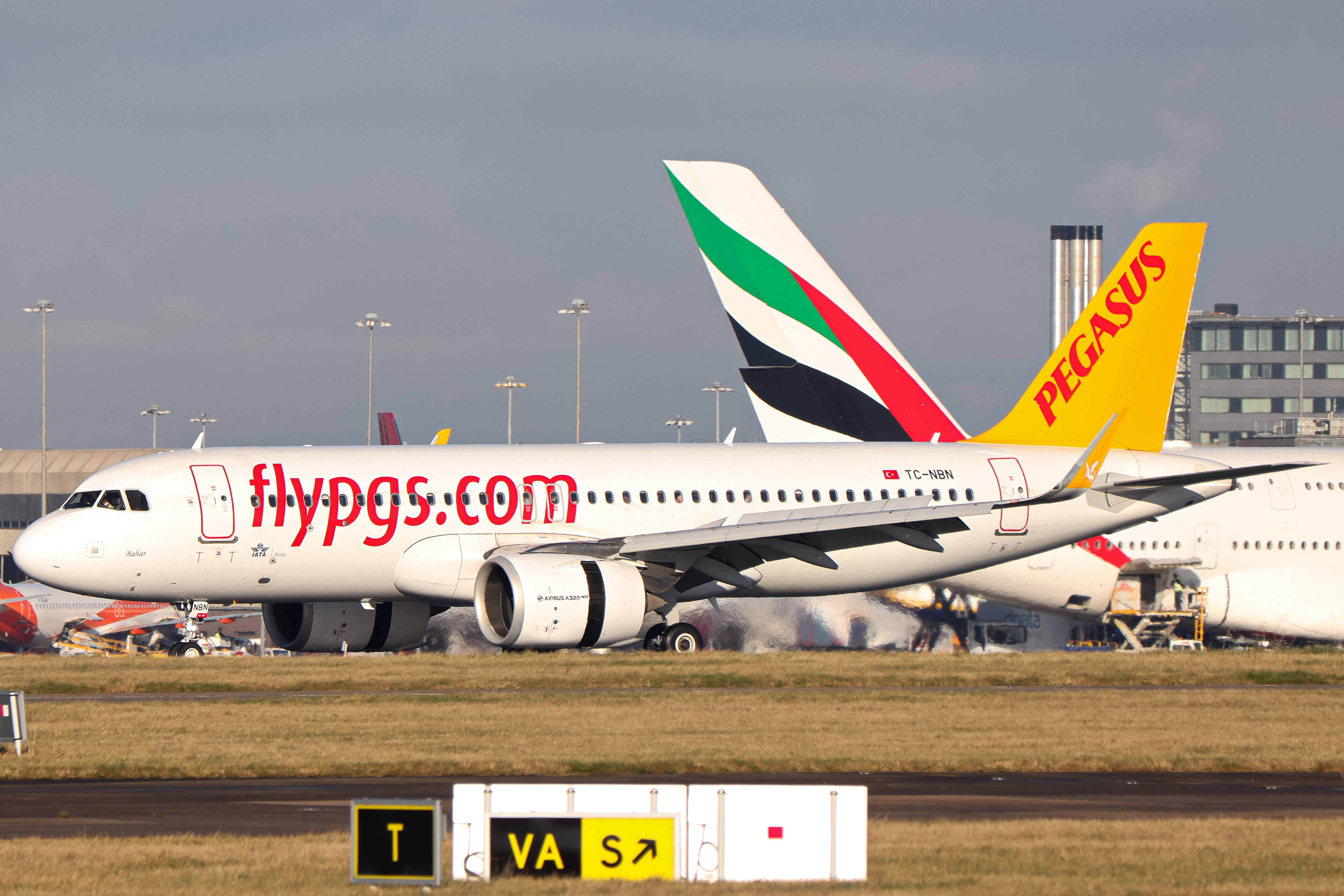 Full size: Pegasus Air Airbus A320NEO TC-NBN at Manchester Airport