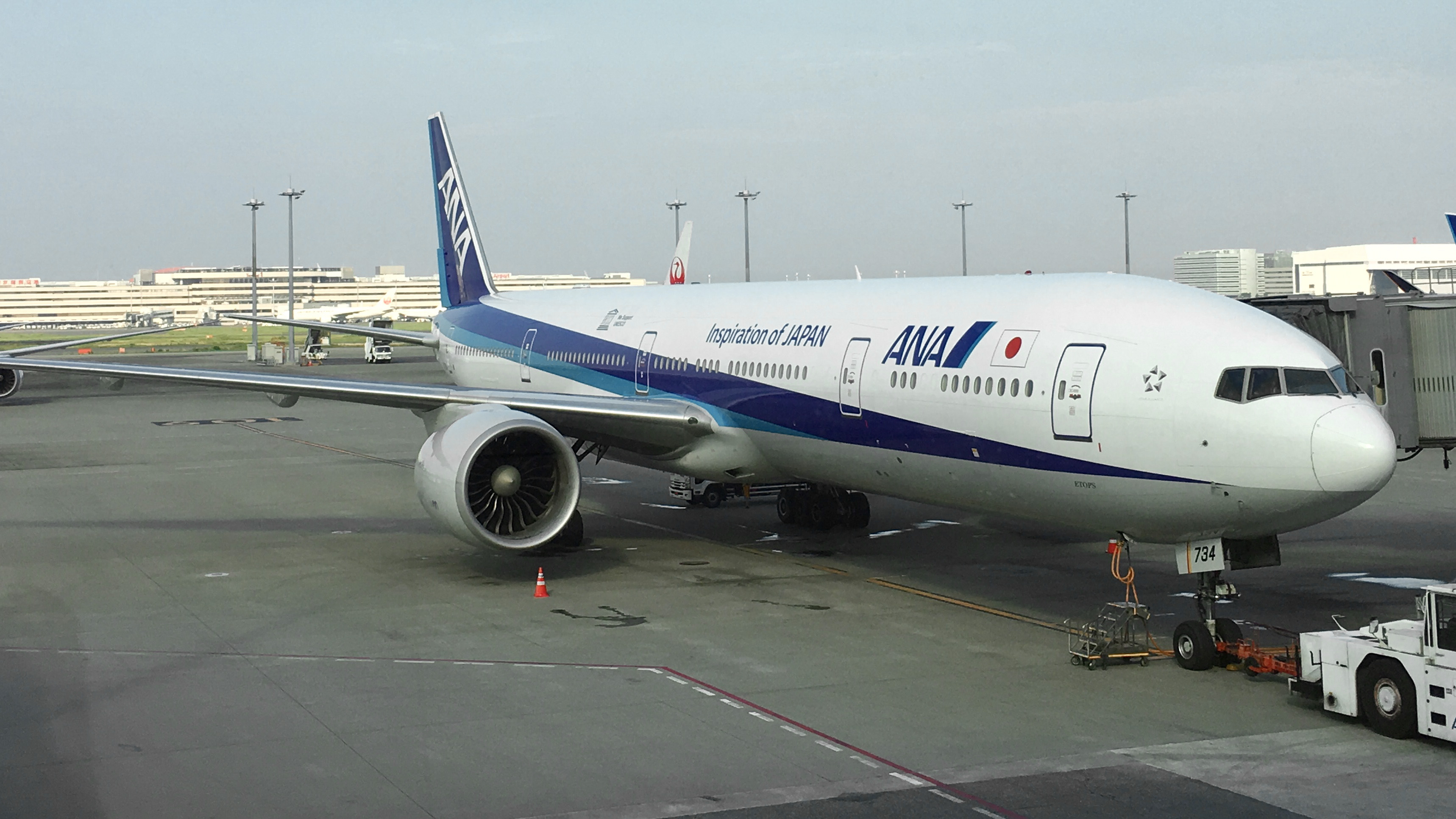 Full size: All Nippon Airways Boeing 777-300ER JA734A at Tokyo-Haneda Airport
