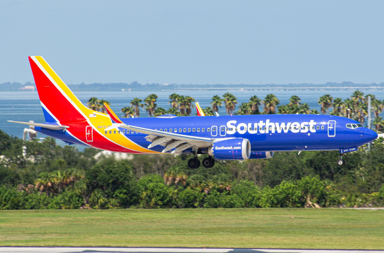 Full size: Southwest Airlines Boeing 737 MAX 8 N8767M at Tampa International Airport