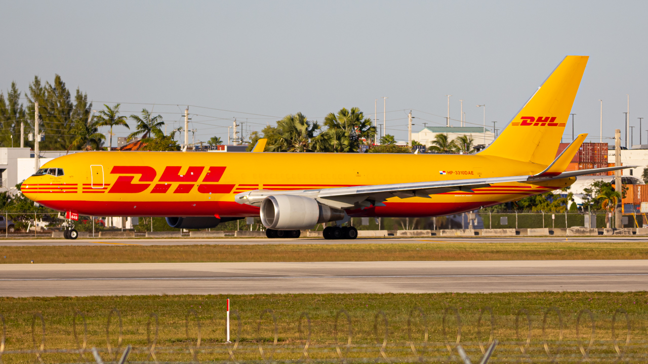 Full size: DHL Boeing 767-300F HP-3310DAE at Miami International Airport