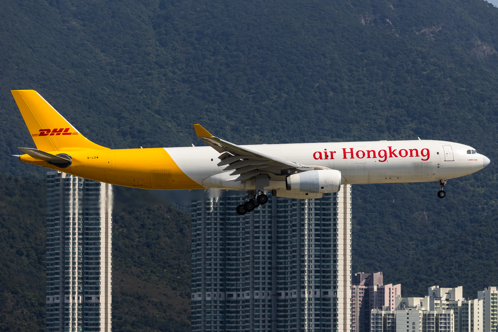 Full size: Air Hong Kong Airbus A330-300F B-LDW at Hong Kong International Airport