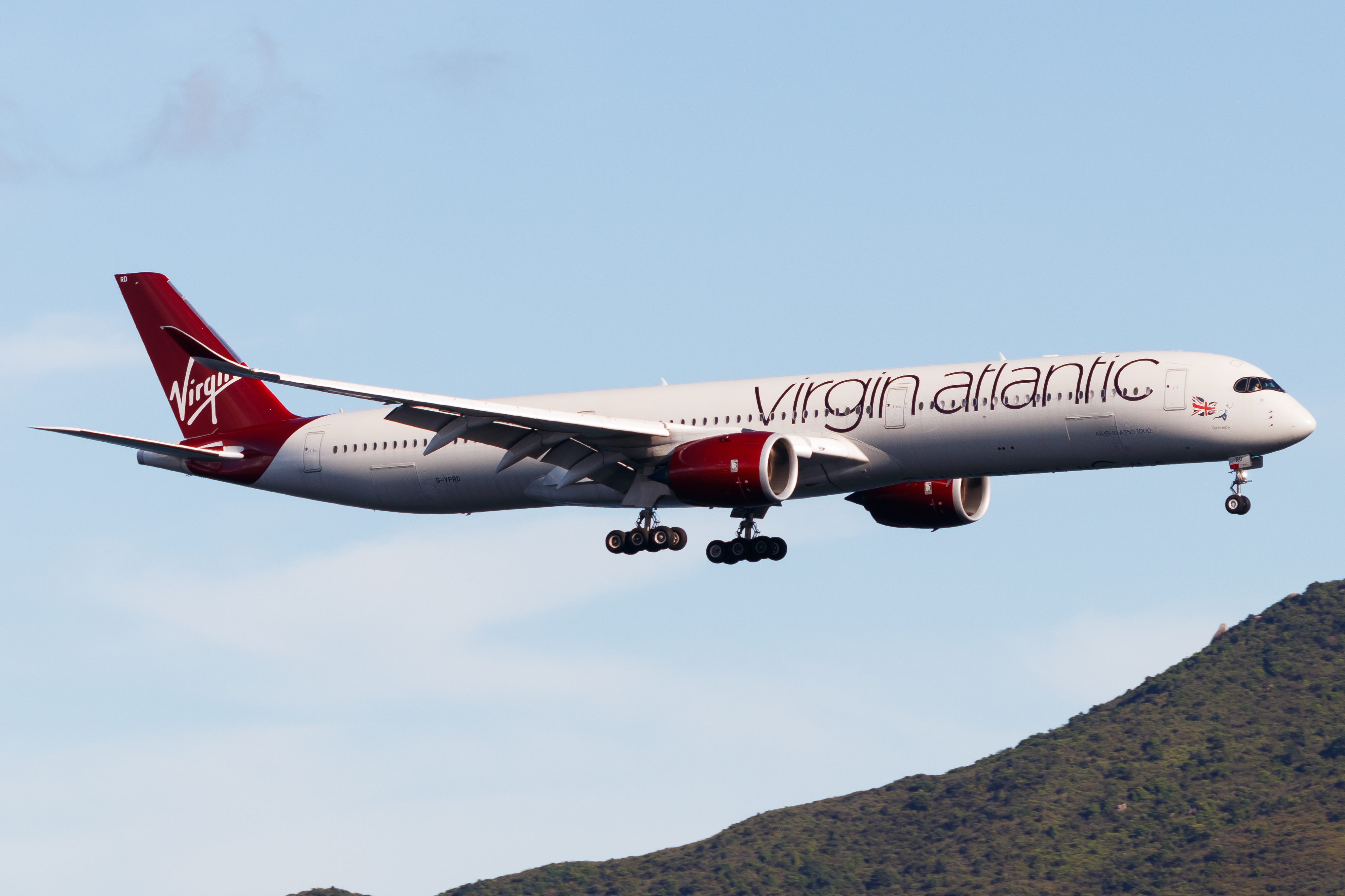 Full size: Virgin Atlantic Airbus A350-1000 G-VPRD at Hong Kong International Airport