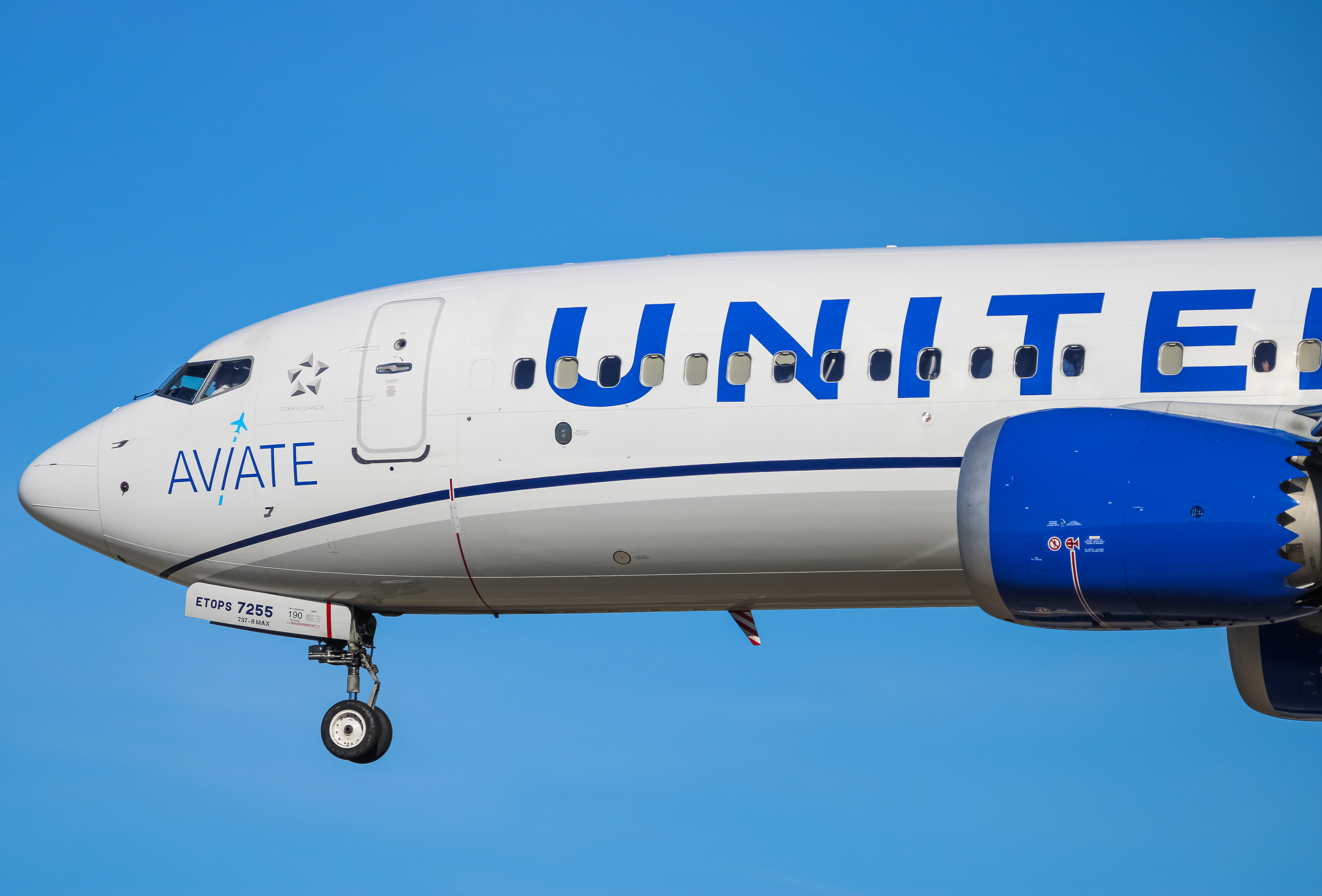 Full size: United Airlines Boeing 737 MAX 8 N27255 at Baltimore/Washington International Thurgood Marshall Airport