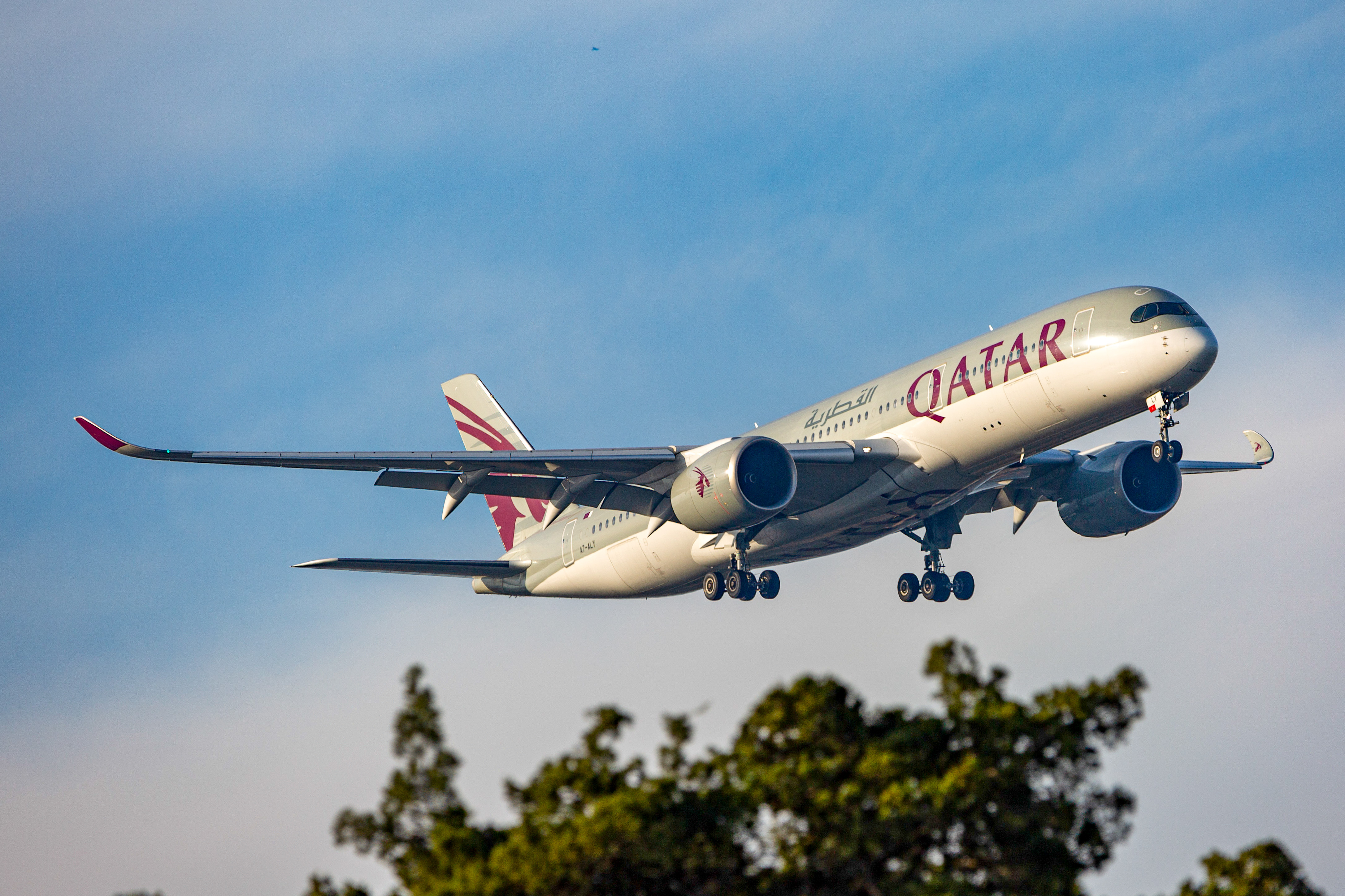 Full size: Qatar Airways Airbus A350-900 A7-ALY at Washington Dulles International Airport