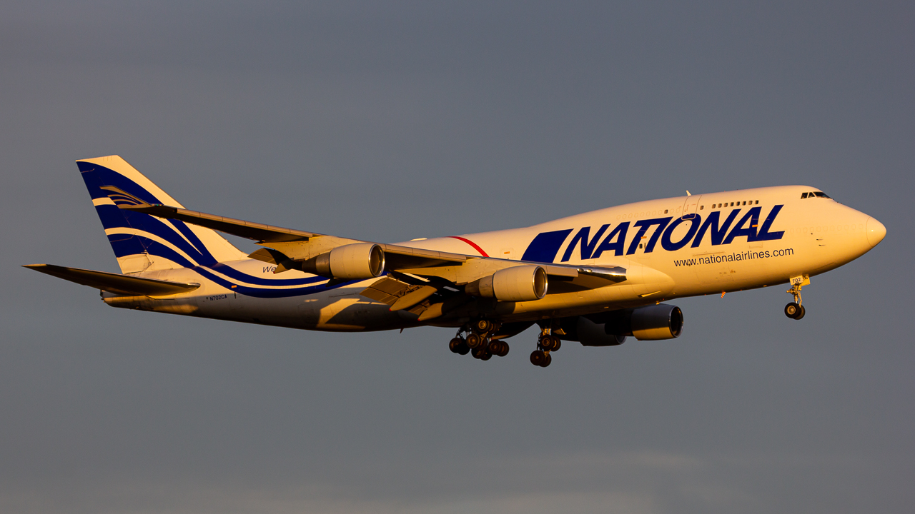 Full size: National Airlines Boeing 747-400F N702CA at Rickenbacker International Airport