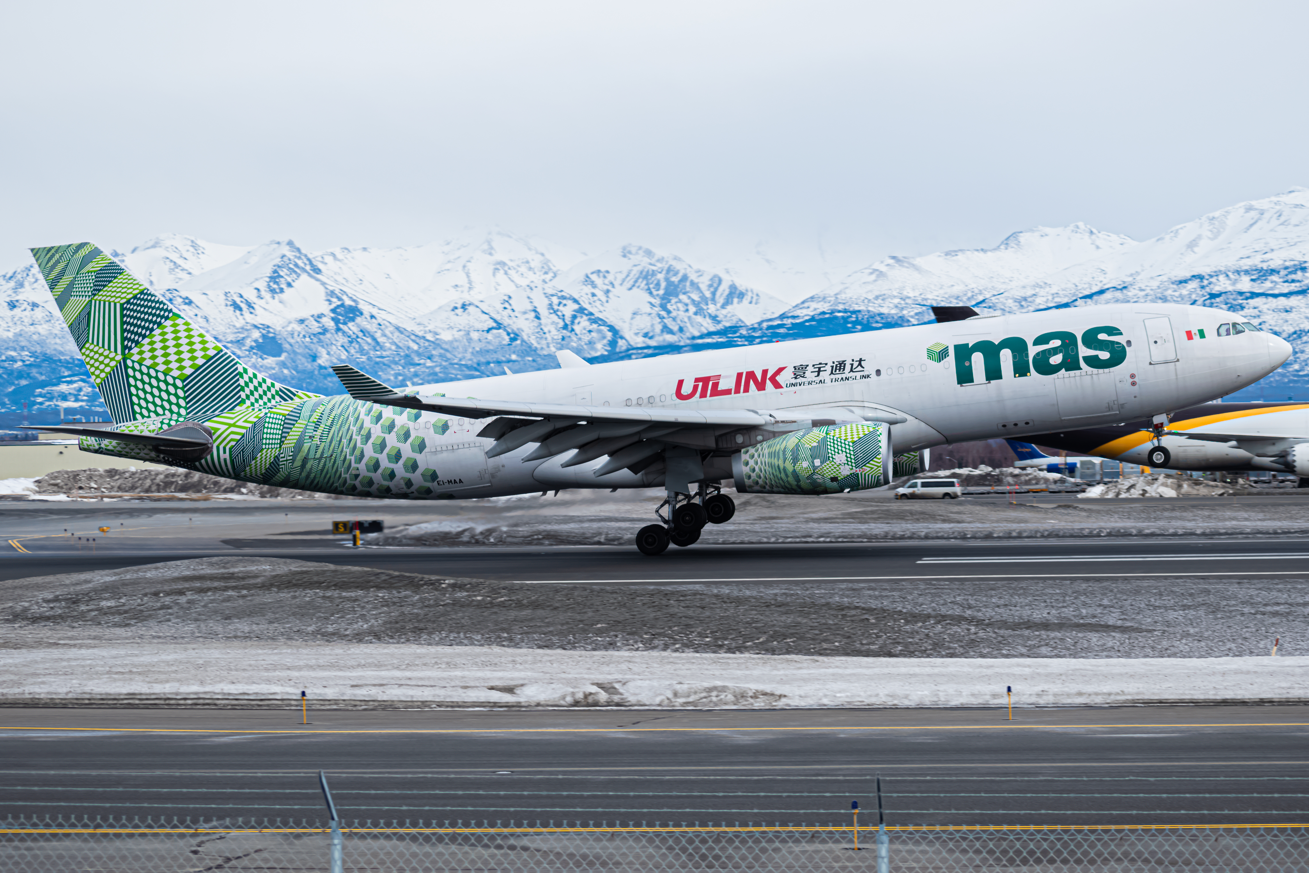 Full size: MasAir Airbus A330-200F EI-MAA at Anchorage Ted Stevens International Airport