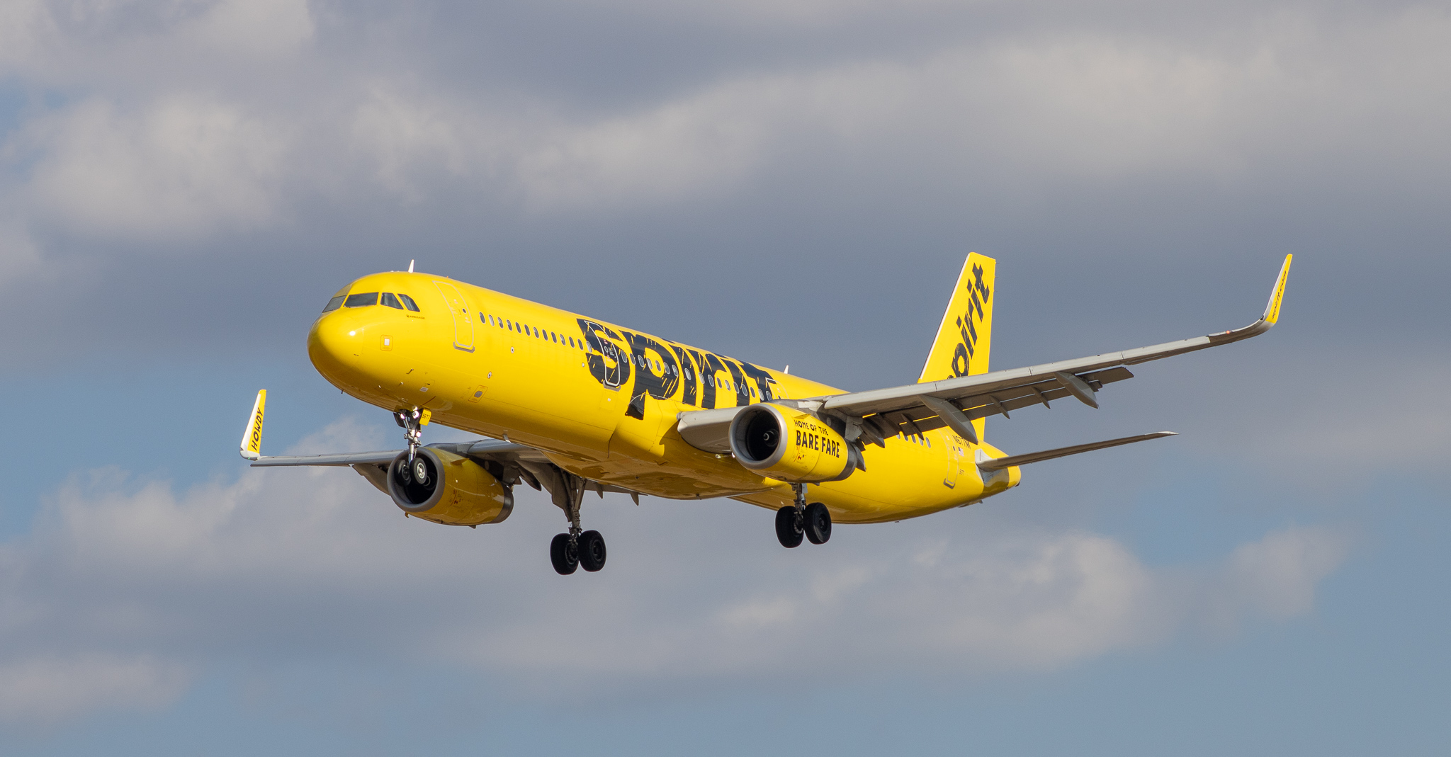 Full size: Spirit Airlines Airbus A321 N677NK at Baltimore/Washington International Thurgood Marshall Airport