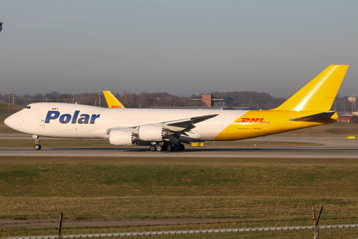 Full size: Polar Air Boeing 747-8F N853GT at Cincinnati/Northern Kentucky International Airport