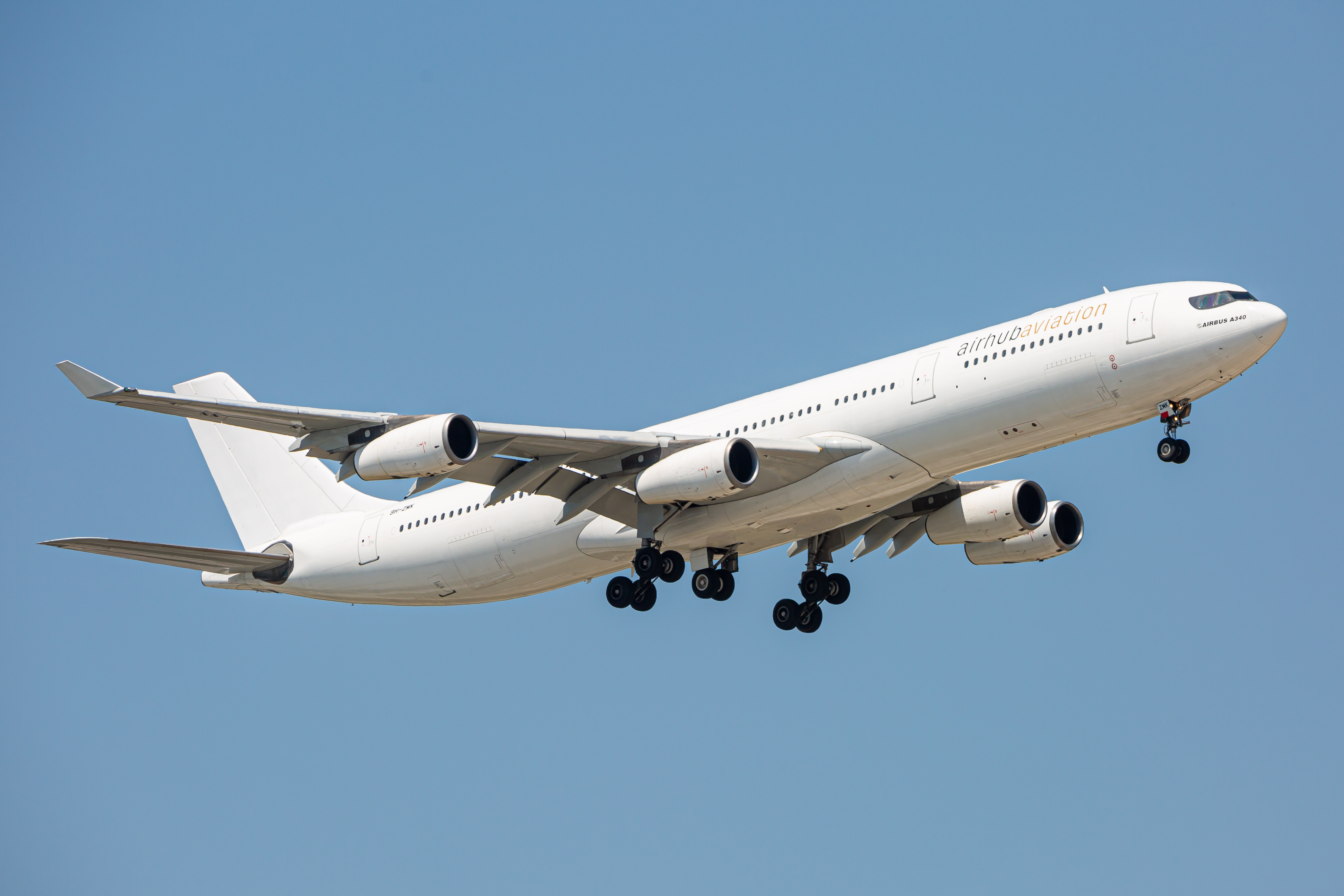 Full size: Airhub Aviation Airbus A340-300 9H-ZMK at Baltimore/Washington International Thurgood Marshall Airport