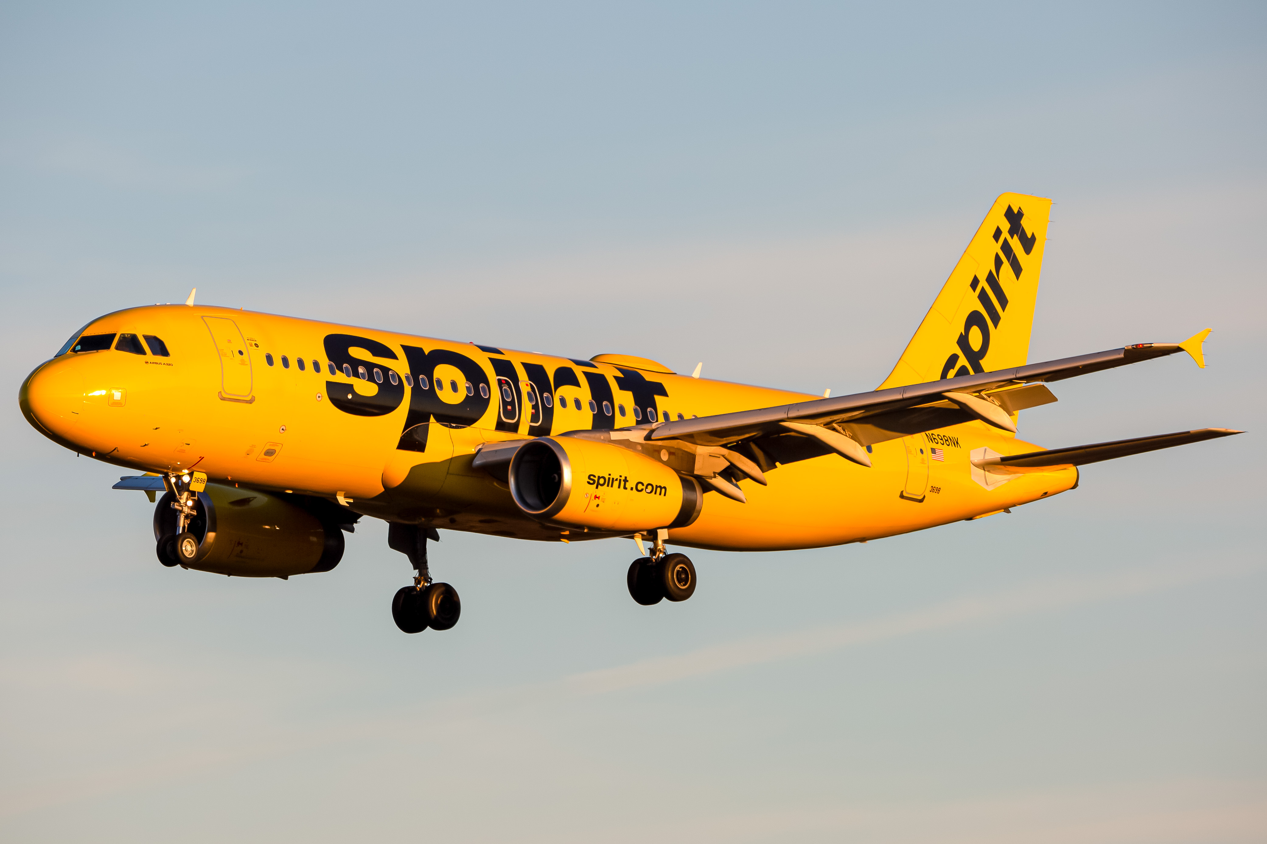 Full size: Spirit Airlines Airbus A320 N698NK at Baltimore/Washington International Thurgood Marshall Airport