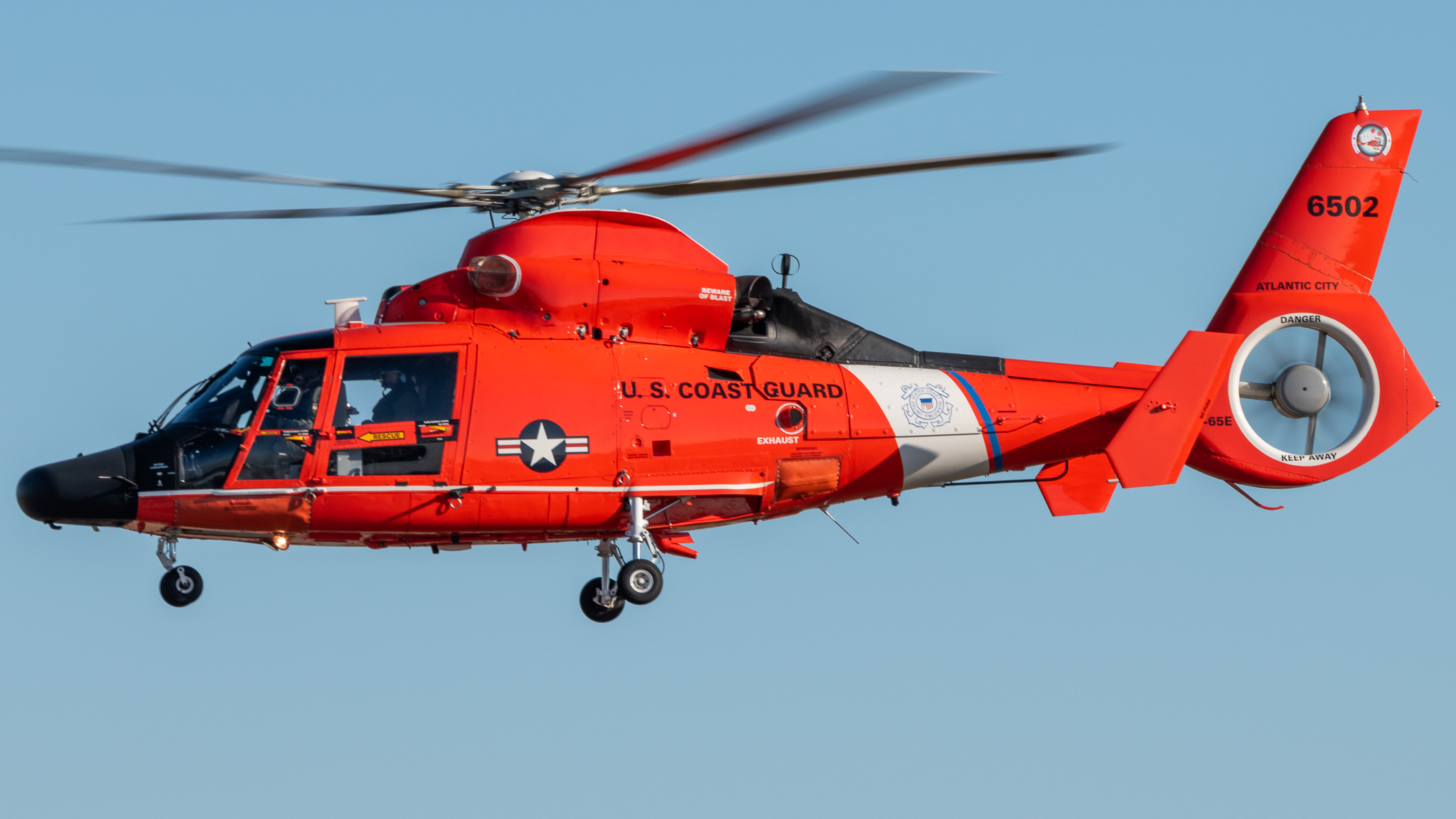 Full size: USCG - United States Coast Guard Eurocopter MH-65 6502 at Atlantic City International Airport