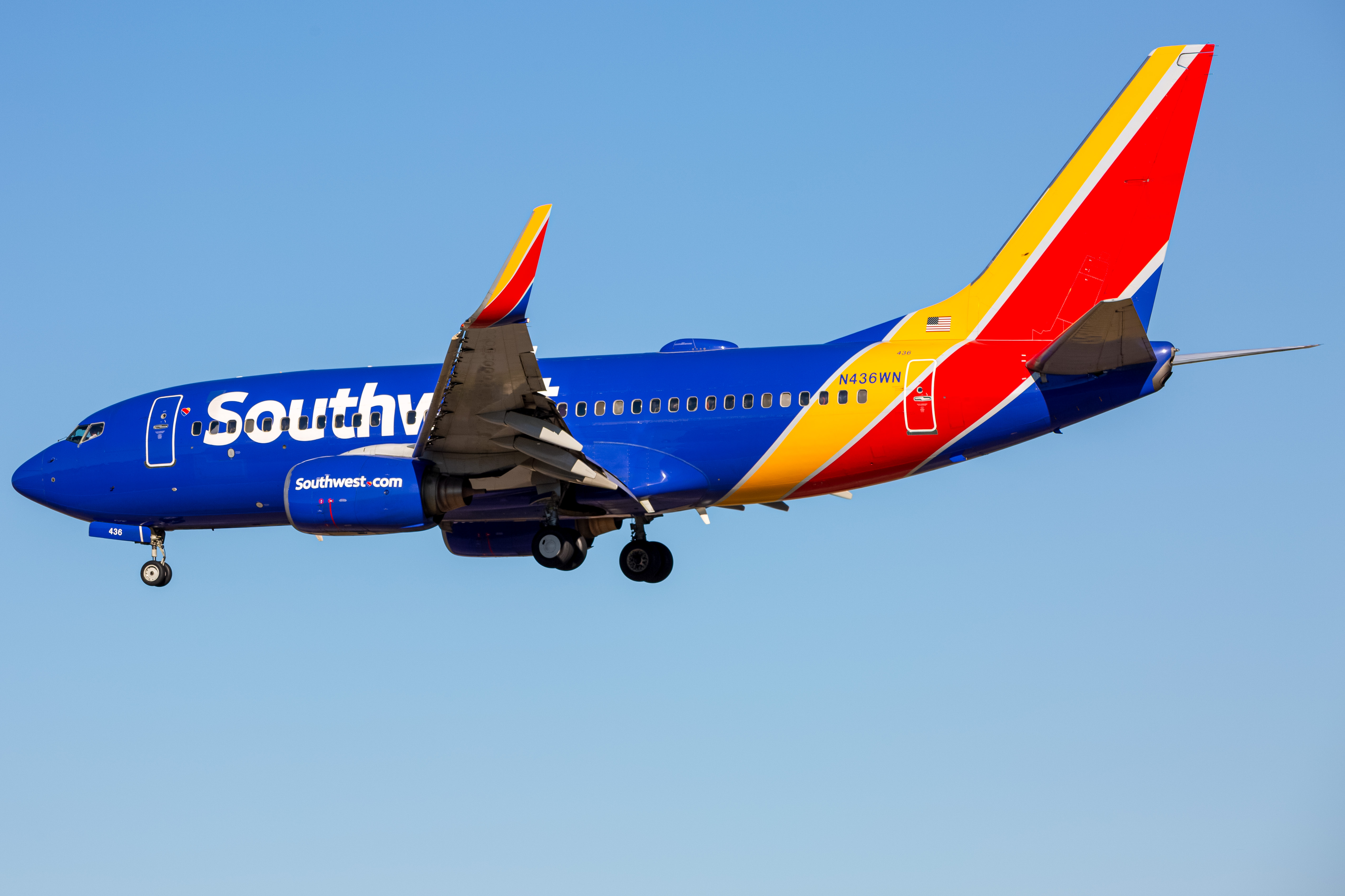 Full size: Southwest Airlines Boeing 737-700 N436WN at Baltimore/Washington International Thurgood Marshall Airport