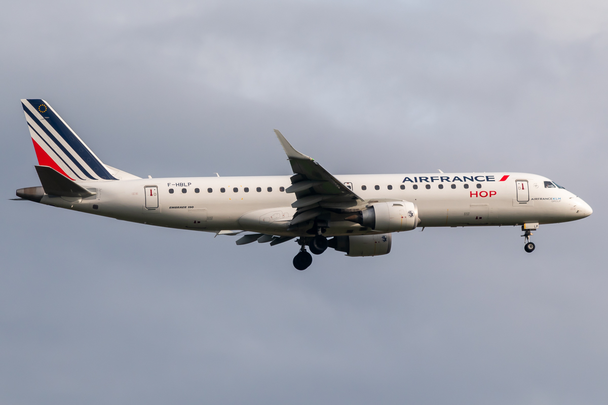 Full size: Air France Hop Embraer E190 F-HBLP at Bilbao Airport