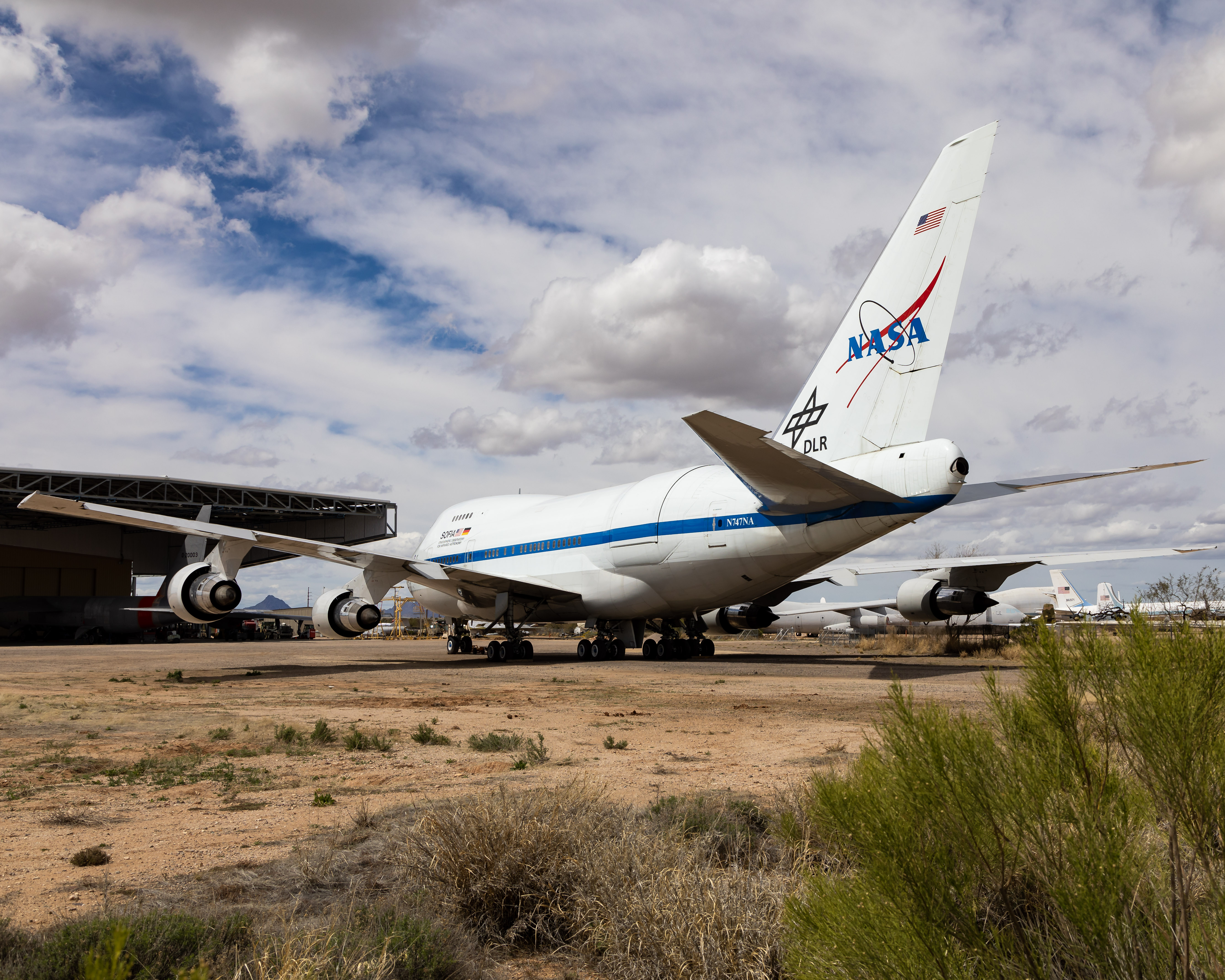 Full size: NASA Boeing 747SP N747NA at Davis Monthan Air Force Base