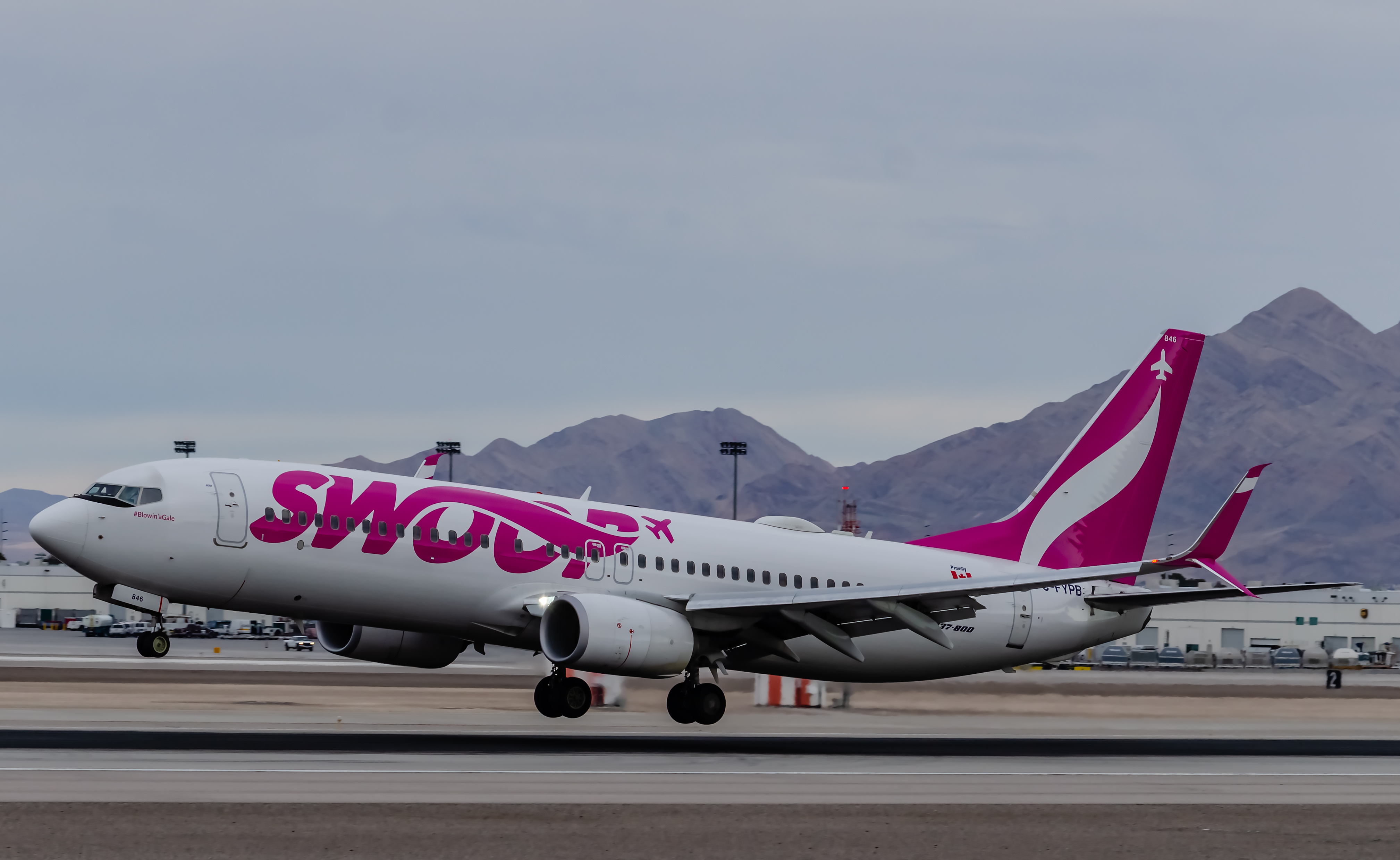 Full size: Swoop Boeing 737-800 C-FYPB at Harry Reid International Airport