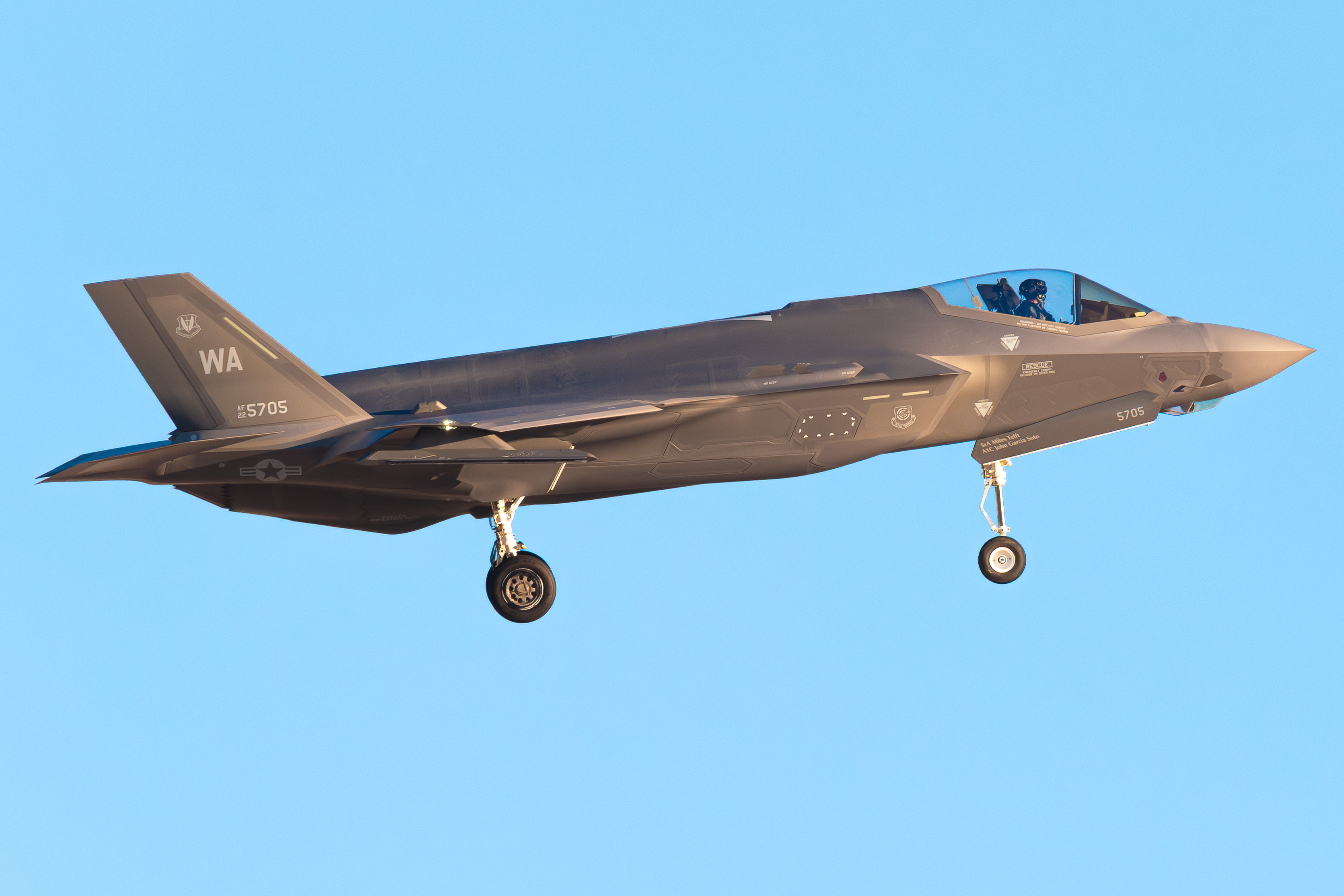Full size: USAF - United States Air Force Lockheed Martin F-35 Lightning 22-5705 at Nellis Air Force Base