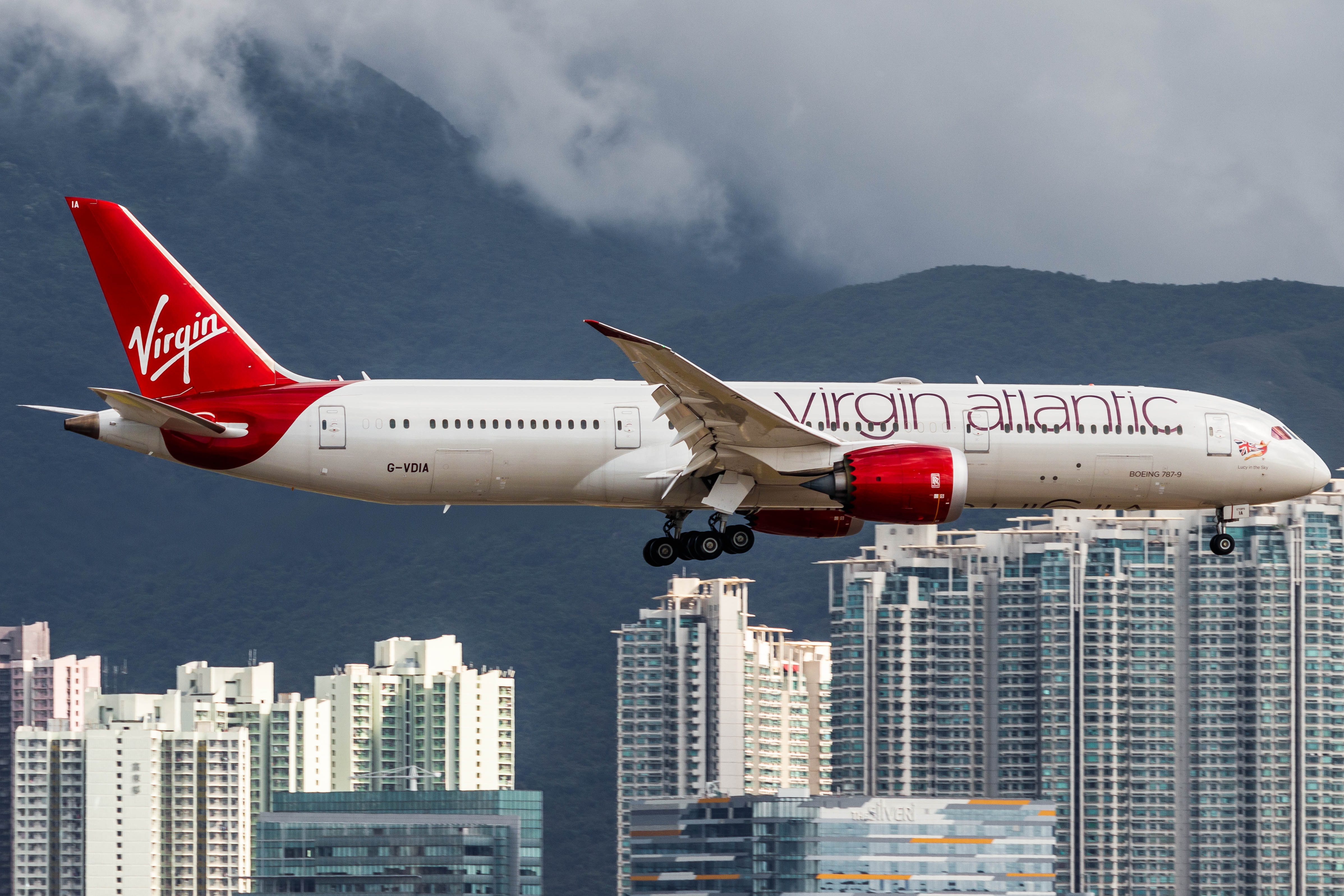 Full size: Virgin Atlantic Boeing 787-9 G-VDIA at Hong Kong International Airport