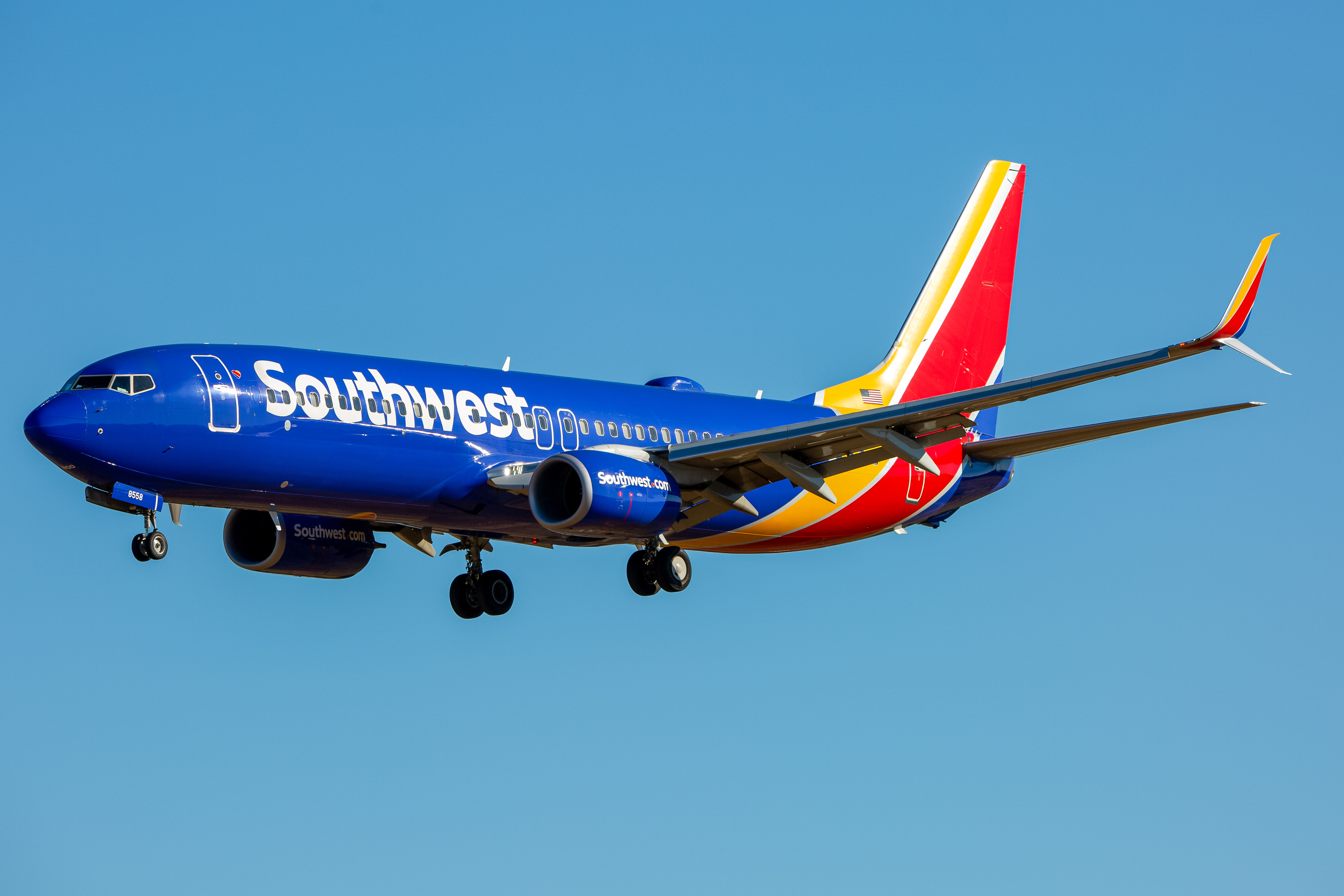 Full size: Southwest Airlines Boeing 737-800 N8558Z at Baltimore/Washington International Thurgood Marshall Airport