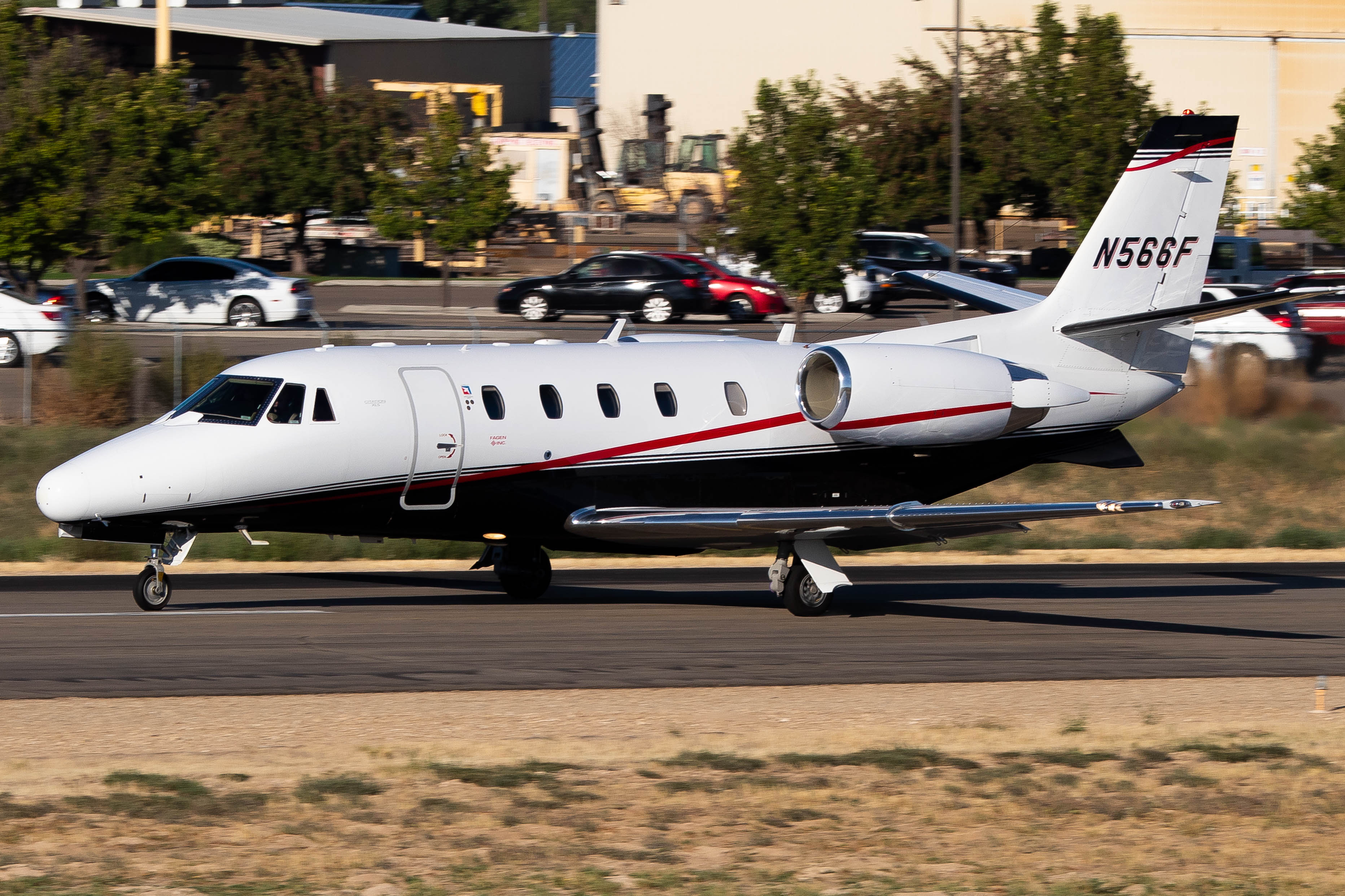 Full size: PRIVATE Cessna 560XLS Citation Excel N566F at Manchester Airport