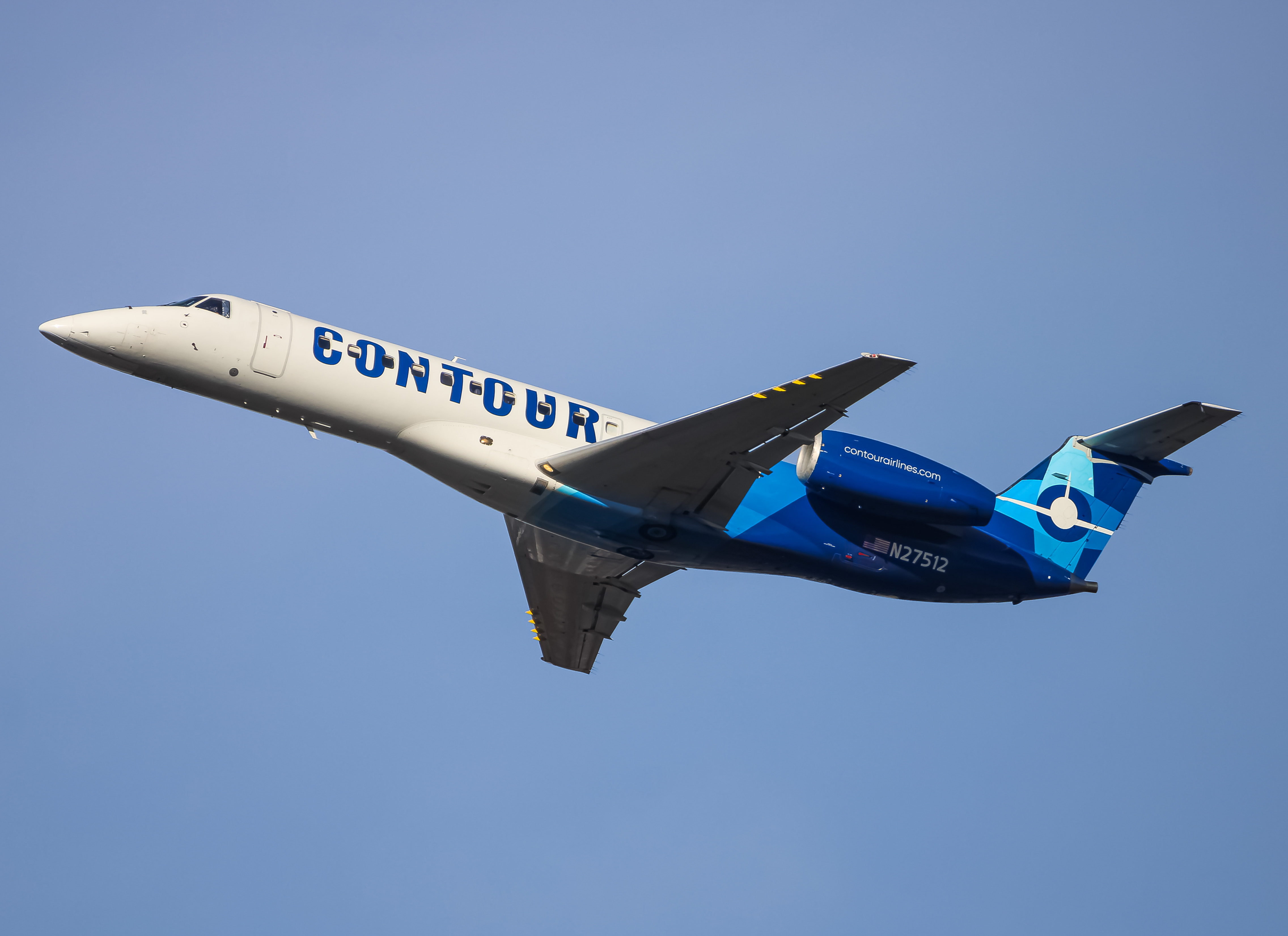 Full size: Contour Airlines Embraer ERJ135 N27512 at Baltimore/Washington International Thurgood Marshall Airport