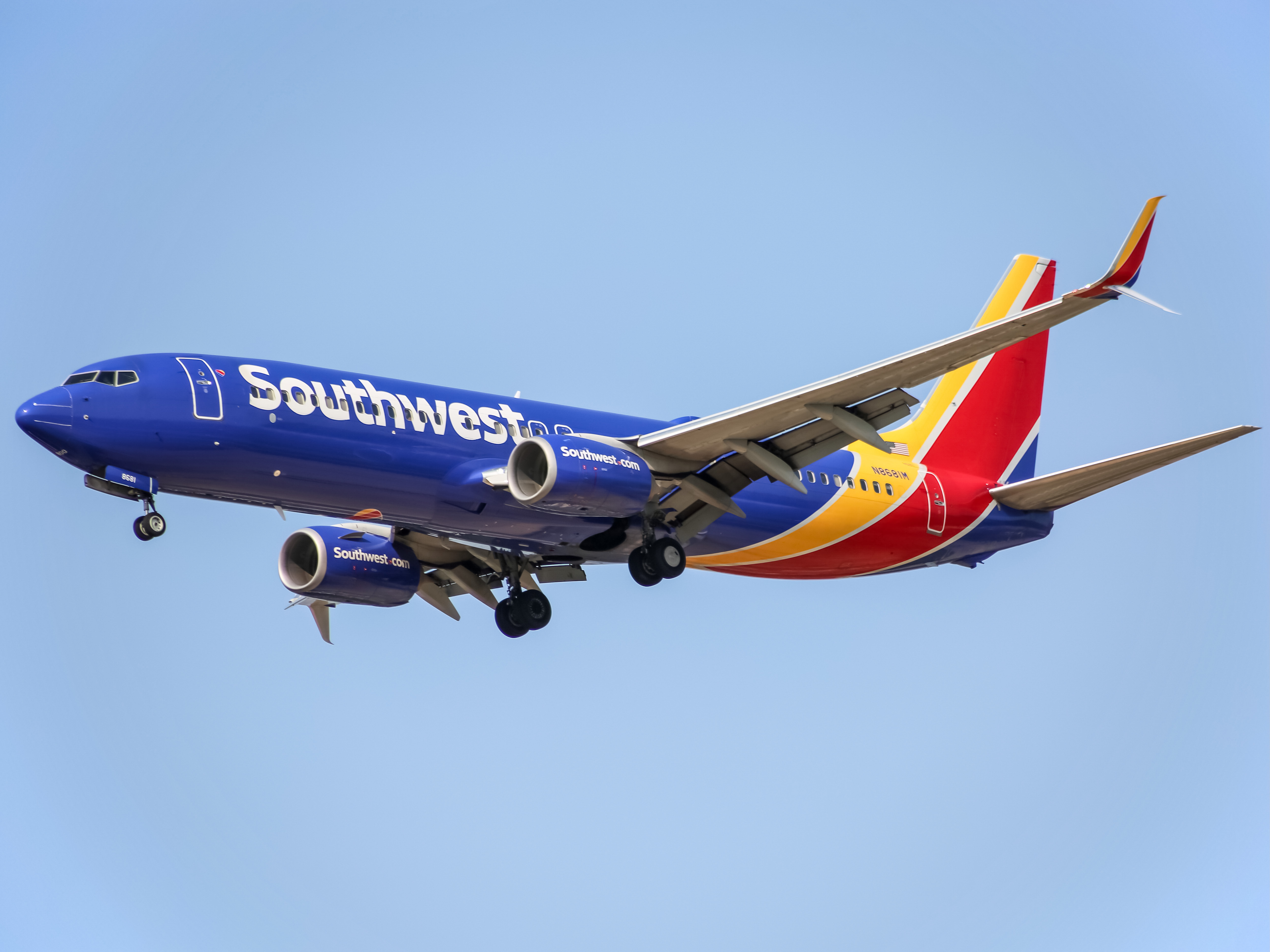 Full size: Southwest Airlines Boeing 737-800 N8681M at Baltimore/Washington International Thurgood Marshall Airport