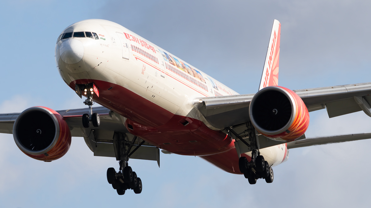 Full size: Air India Boeing 777-300ER VT-ALN at London Heathrow International Airport