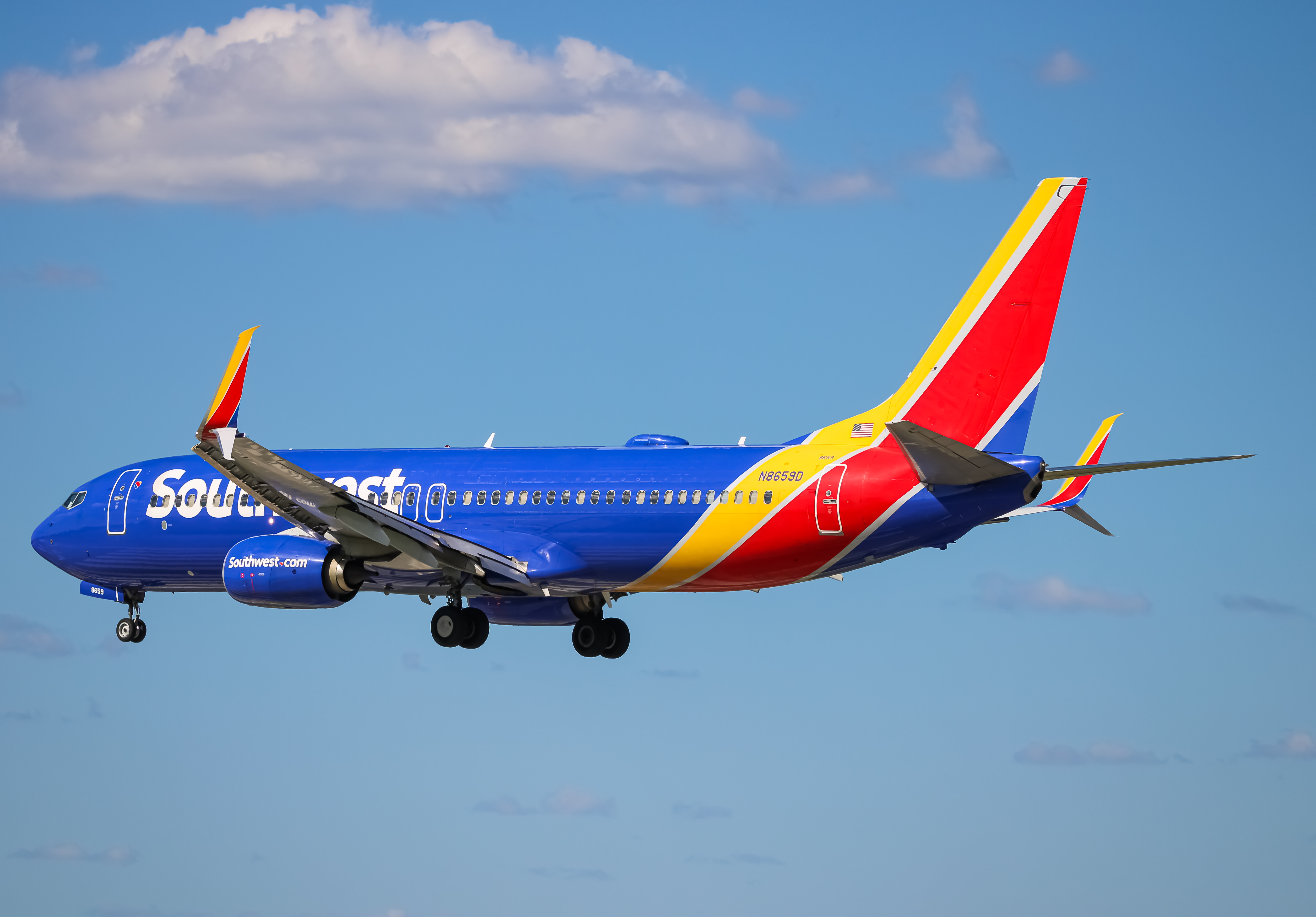 Full size: Southwest Airlines Boeing 737-800 N8659D at Baltimore/Washington International Thurgood Marshall Airport