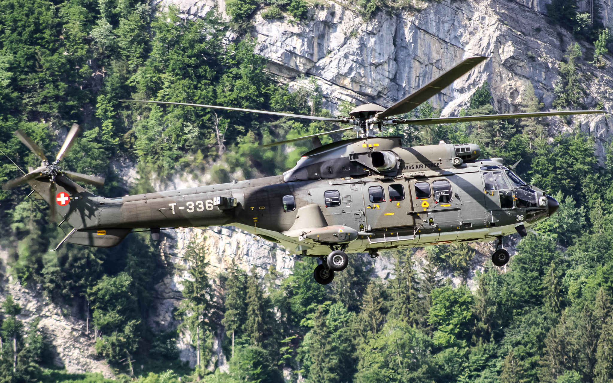 Full size: Swiss Air Force Eurocopter AS 532UL Cougar T-336 at 