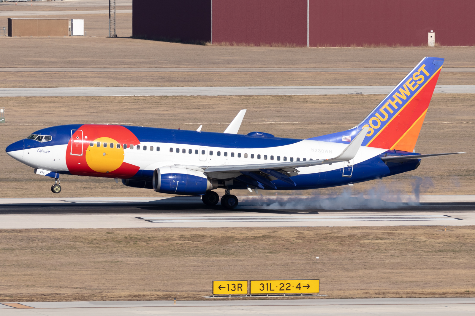 Full size: Southwest Airlines Boeing 737-700 N230WN at San Antonio International Airport