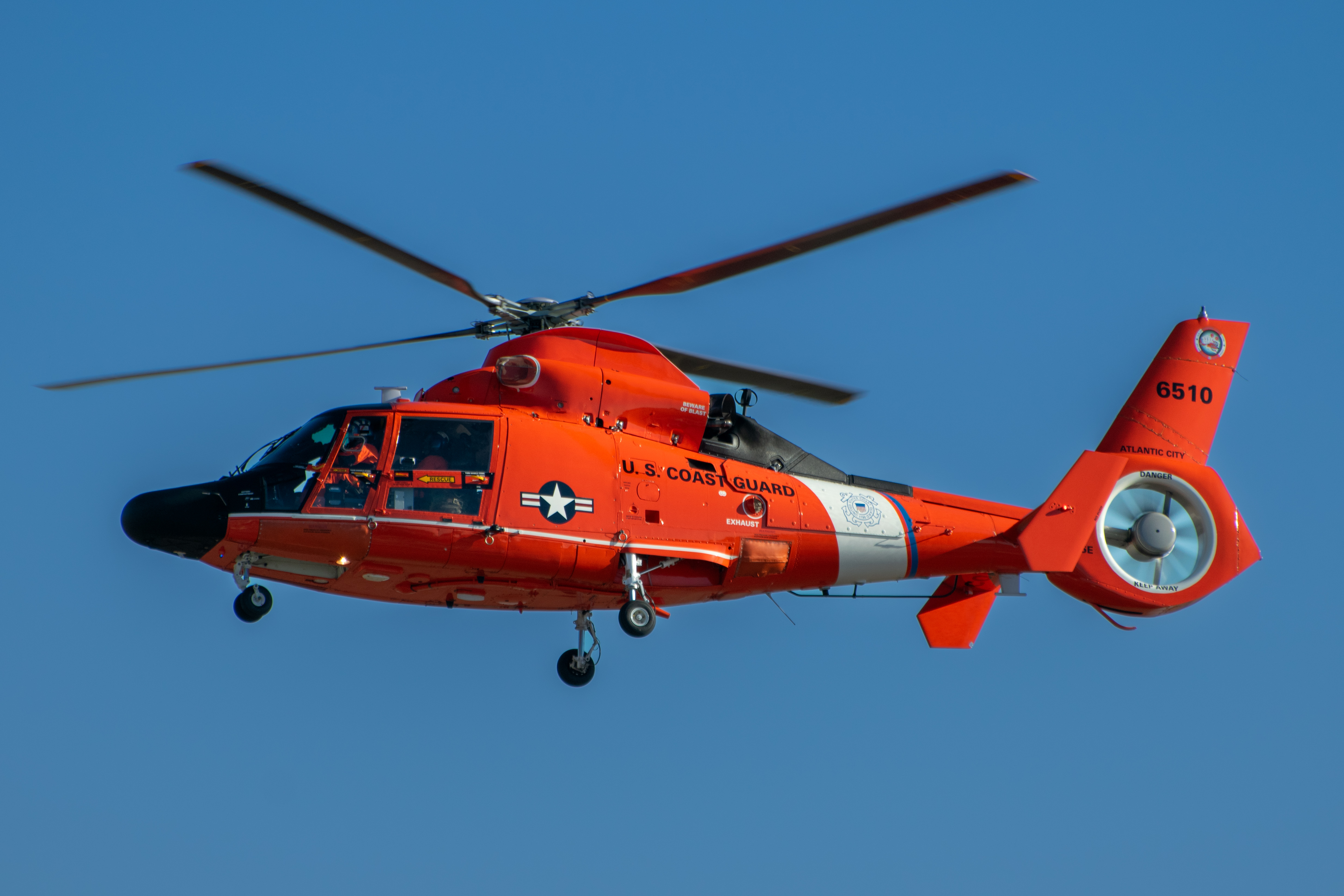 Full size: USCG - United States Coast Guard Eurocopter MH-65 6505 at Atlantic City International Airport