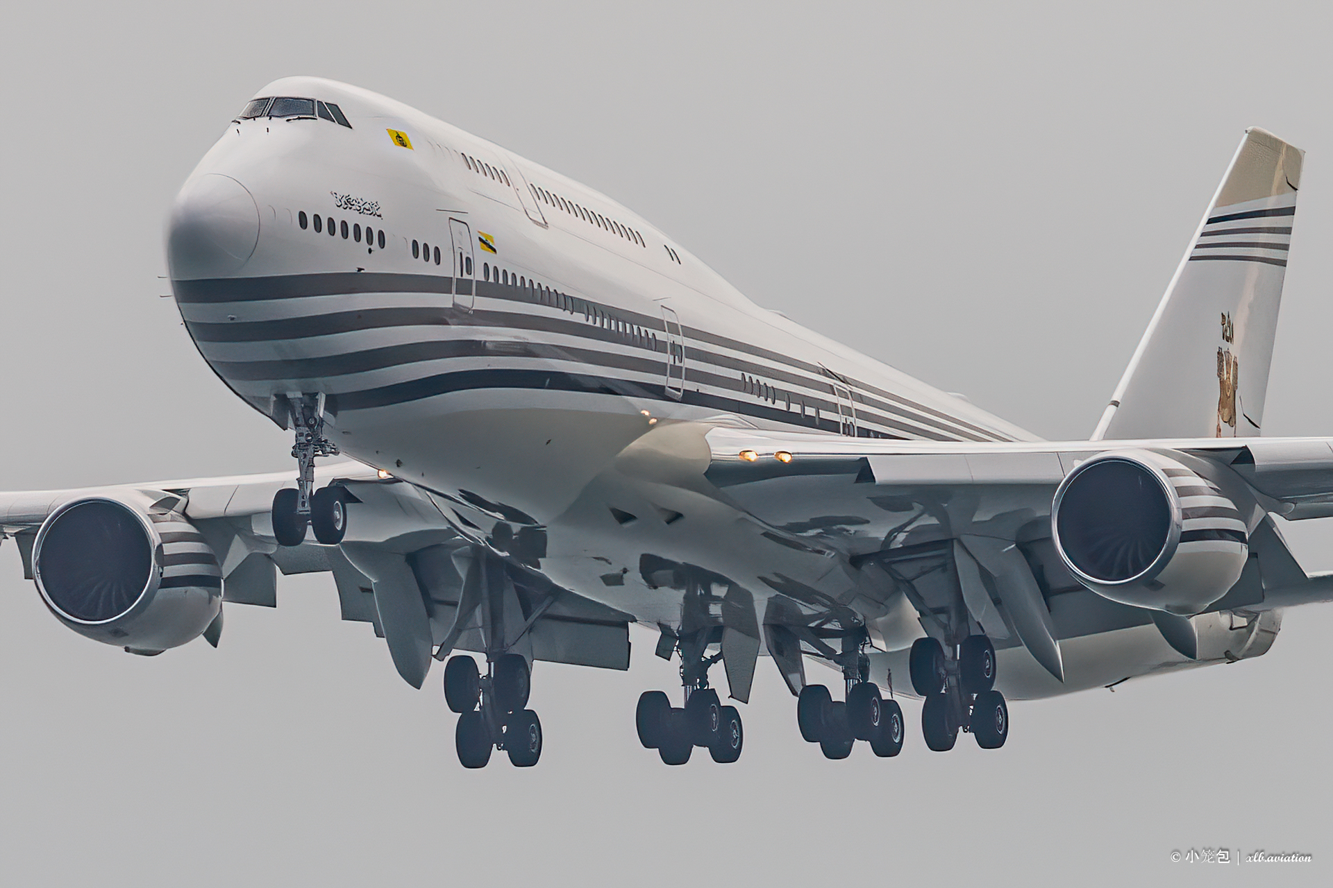 Full size: Brunei Government Boeing 747-8i V8-BKH at Singapore-Changi Airport