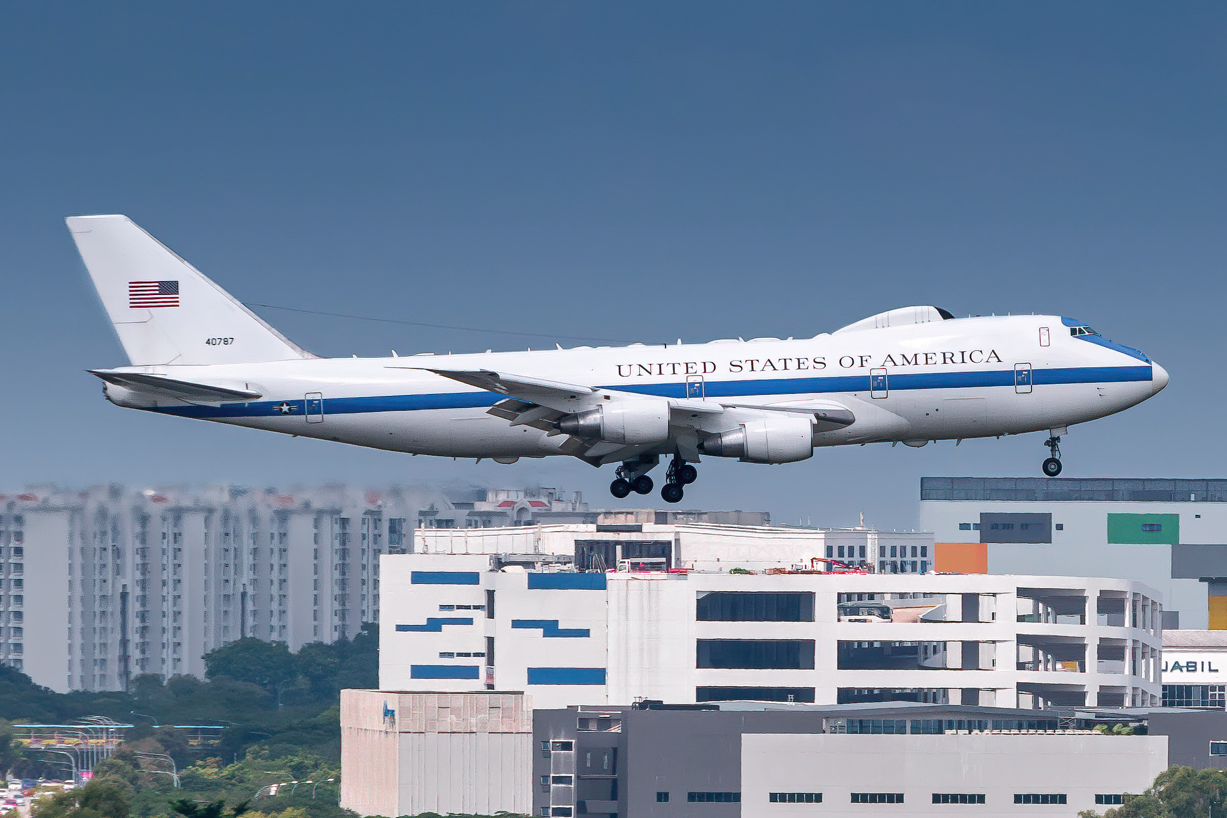 Full size: USAF - United States Air Force Boeing E-4B Nightwatch 74-0787 at Paya Lebar AB