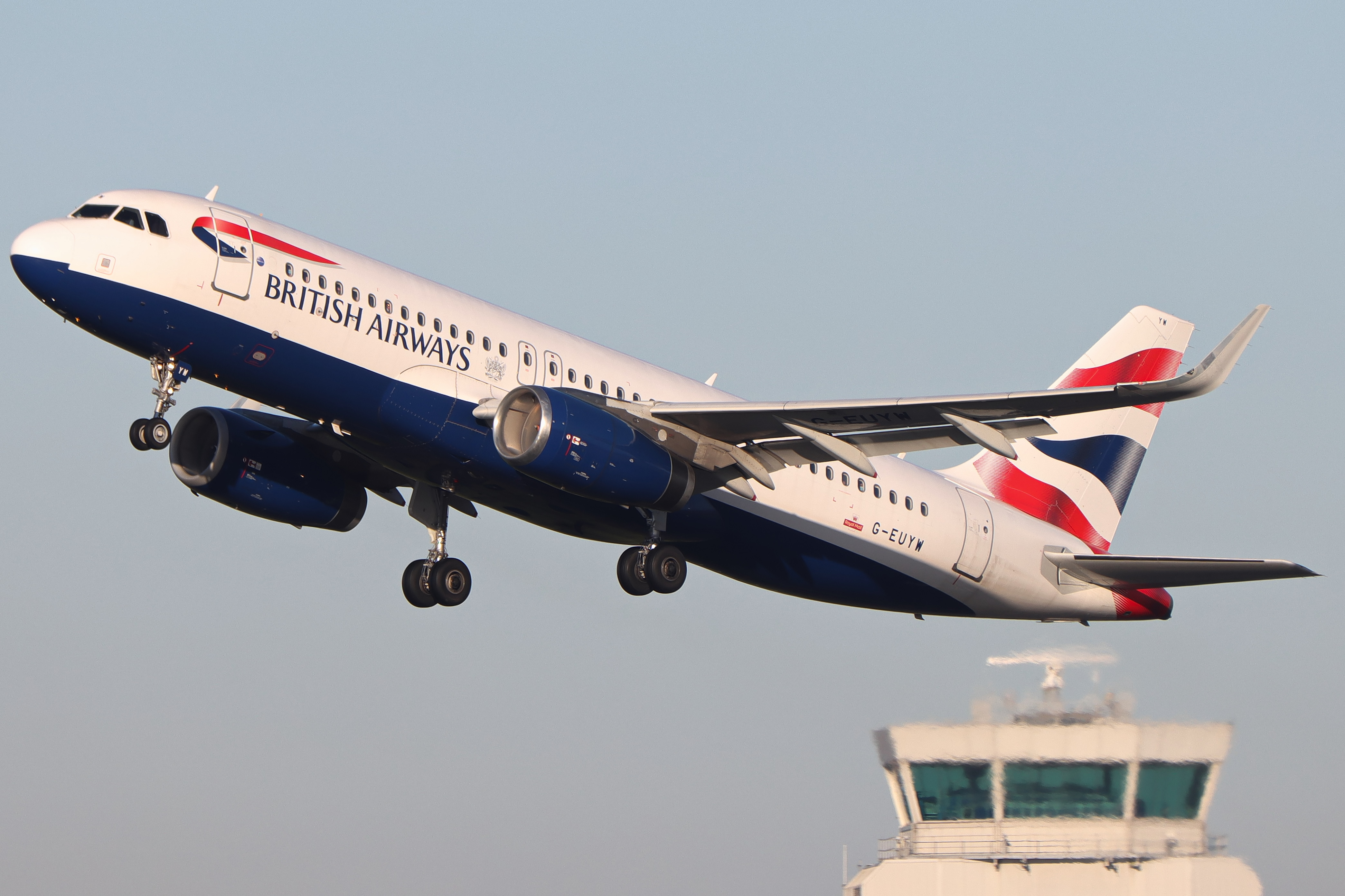 Full size: British Airways Airbus A320 G-EUYM at Manchester Airport