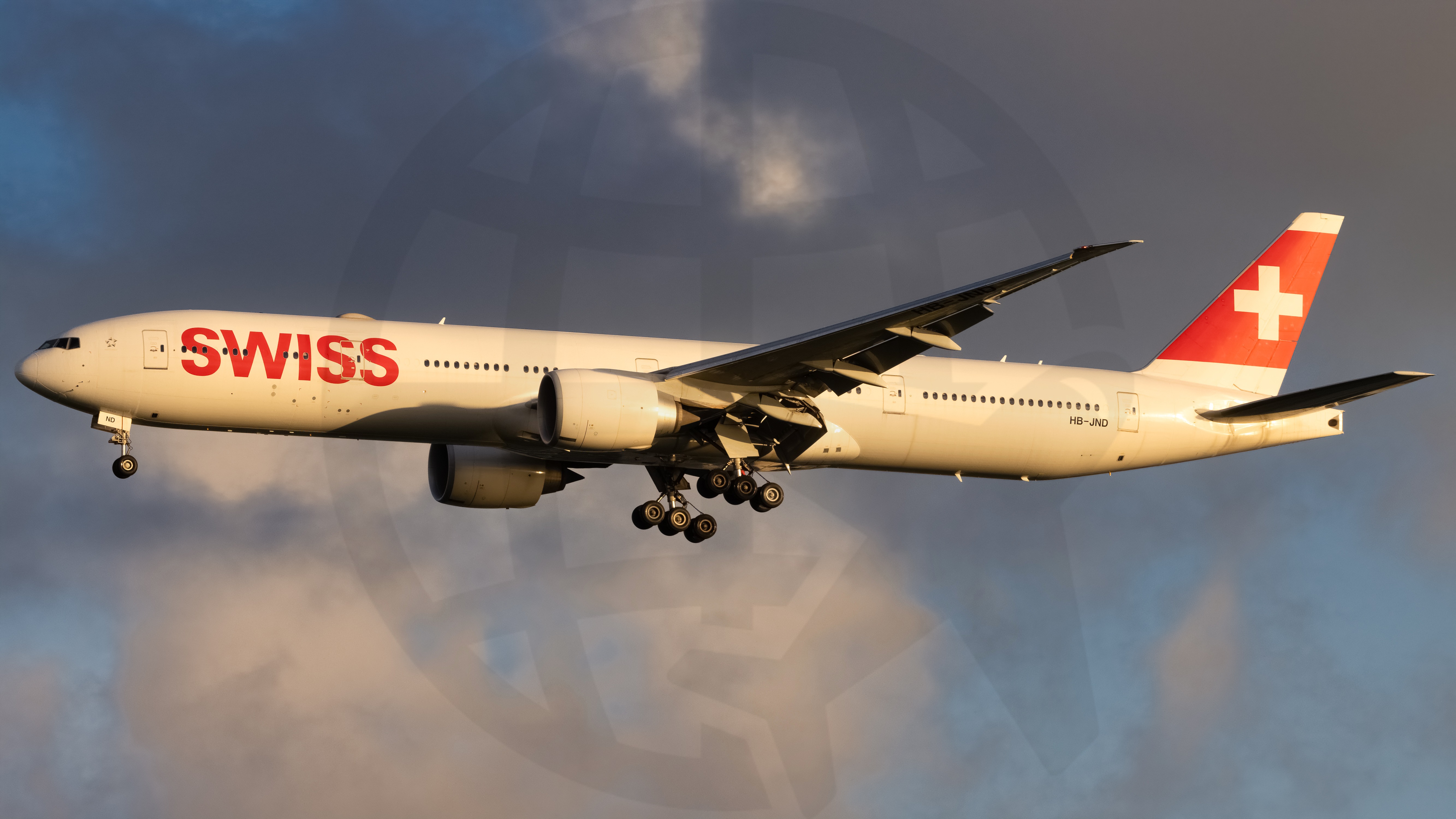 Full size: Swiss International Air Lines Boeing 777-300ER HB-JND at Singapore-Changi Airport