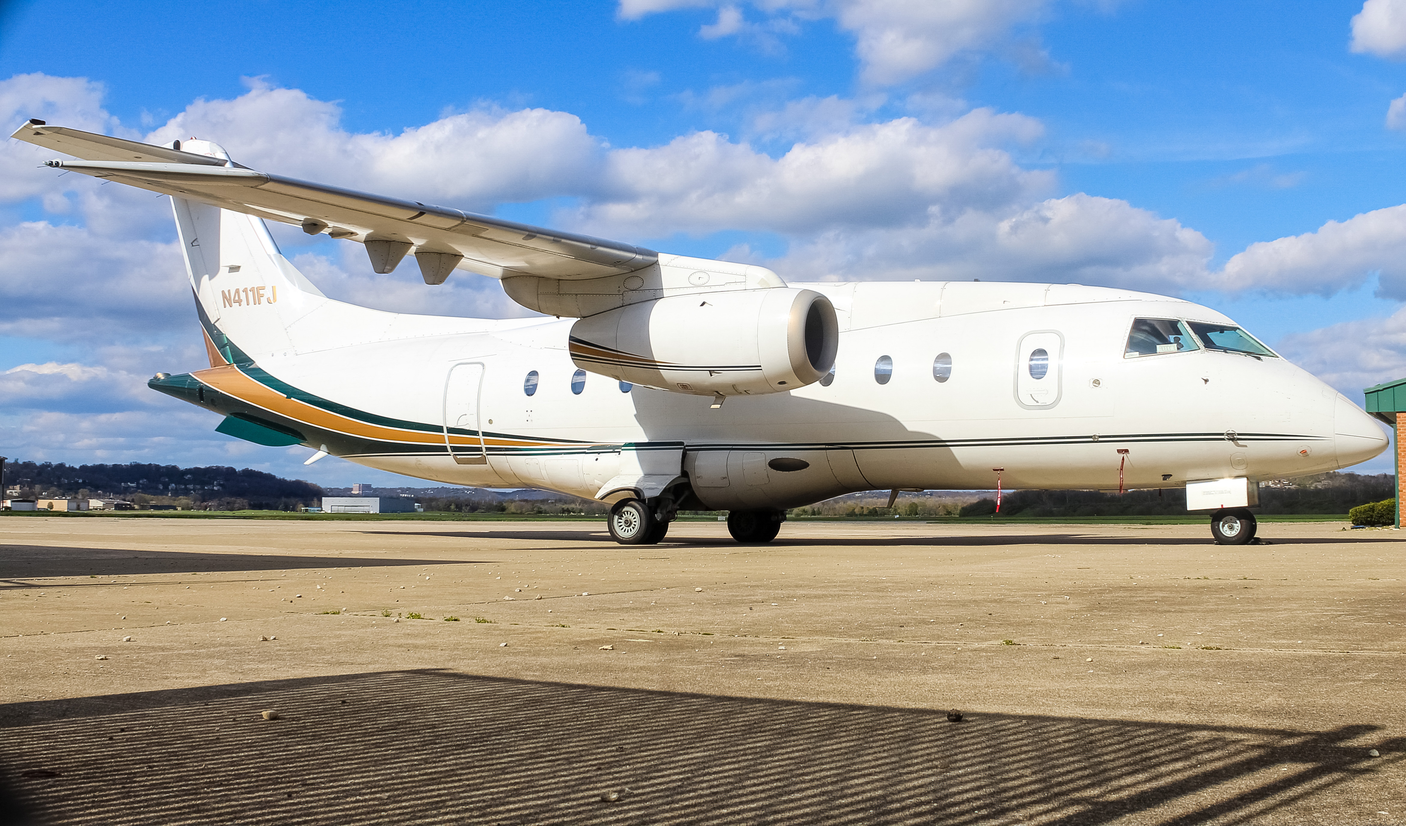 Full size: Ultimate Air Shuttle Dornier 328 JET N411FJ at Cincinnati Municipal Airport/Lunken Field