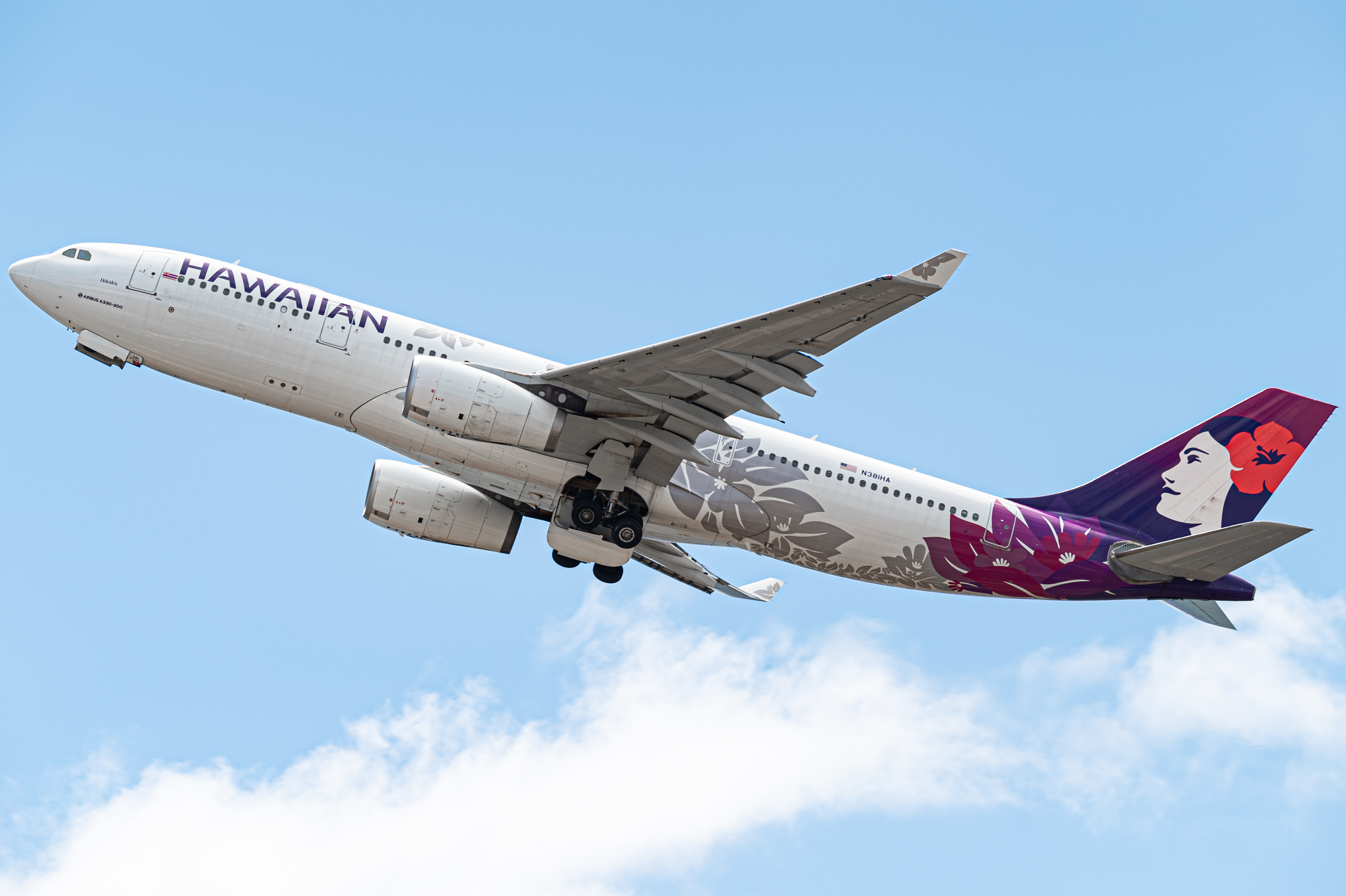 Full size: Hawaiian Airlines Airbus A330-200 N381HA at Daniel K Inouye International Airport