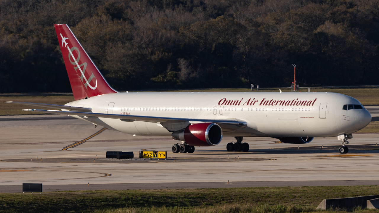 Full size: Omni Air International Boeing 767-300ER N378AX at Tampa International Airport