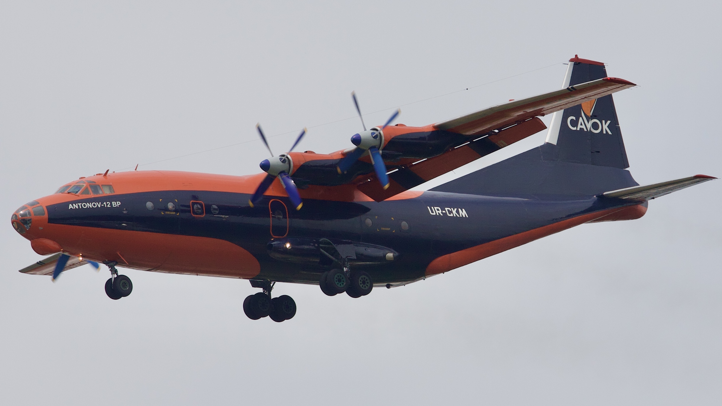 Full size: CAVOK AIR Antonov An-12 UR-CKM at Houston-George Bush Intercontinental Airport